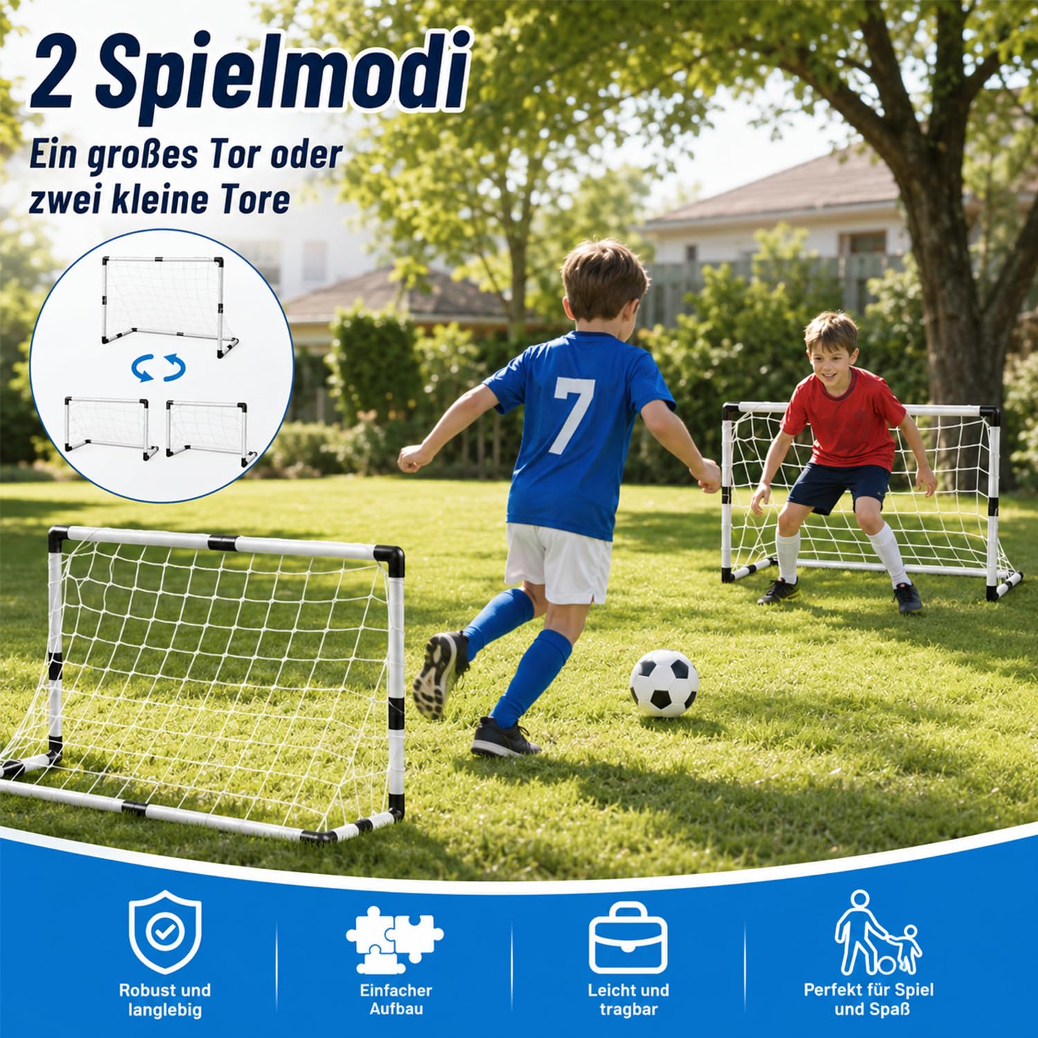 ZeiLaBang Kakadi Mini Fußball Ziel Set,Fußballtore Set von 2,kleine tragbare Ziele Ausrüstung,Faltbares Fussballtor,Fussball Trainingszubehör für Innen und Außen für Junge Mädchen Sport Familienspiel