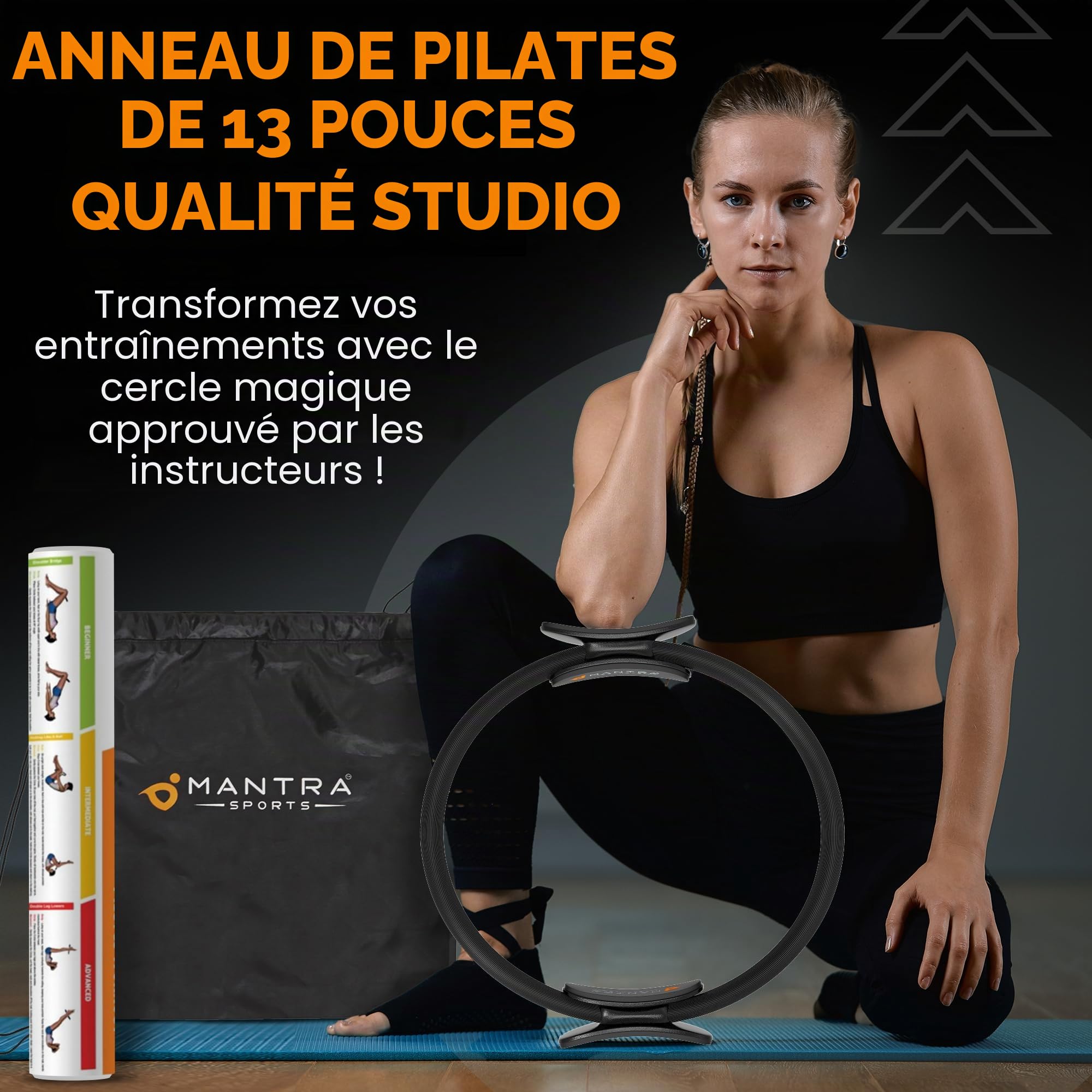 Anneau Pilates Cercle Pilates, Pilates Accessoires Sport Femme Anneau Pelvien Appareil pour Muscler Le Périnée Femme, Ring Fit Appareils Musculation Jambes et Cuisses, Magic Circle Yoga Accessoires