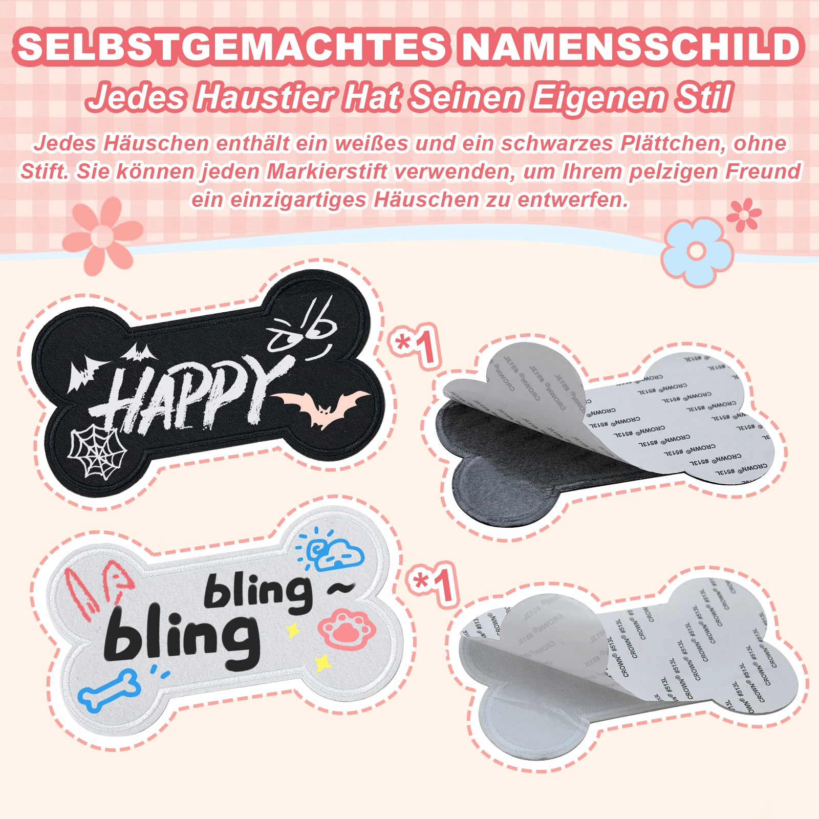 Jiupety Hundehöhle Hundehütte Indoor mit Rahmen, Waschbare, Zusammenklappbare Hundezelt, Hundehaus für Drinnen, Belüftbares Hundebett mit Dach für 9-18 kg, L Größe 64x64x64 cm, Pink