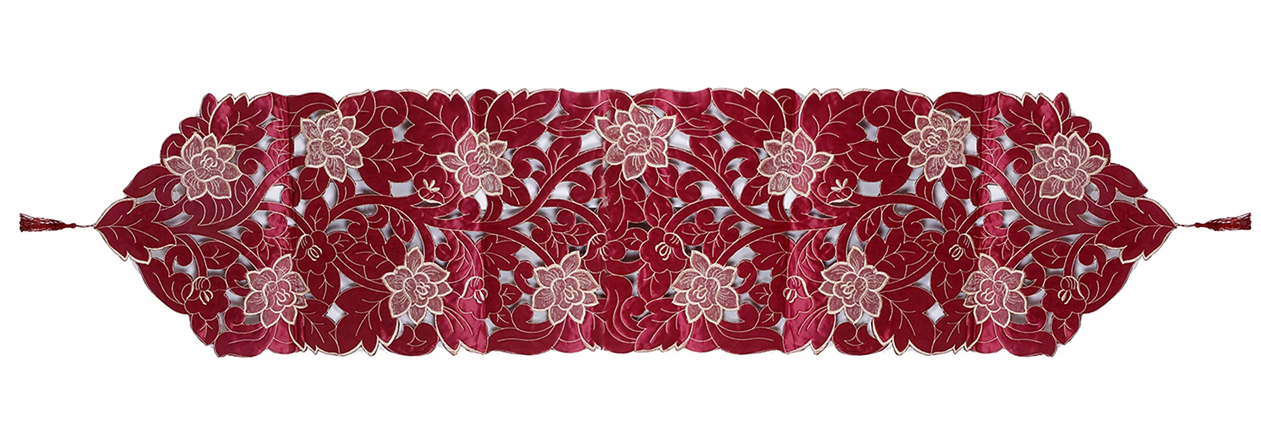 Kuber Industries Floral Design Soft Cotton Dining Table Runner 66"x15" or 165 x 38 Cm (Maroon) CTKTC33319 (B0839C5KNX) Amazon Price History, Amazon Price Tracker