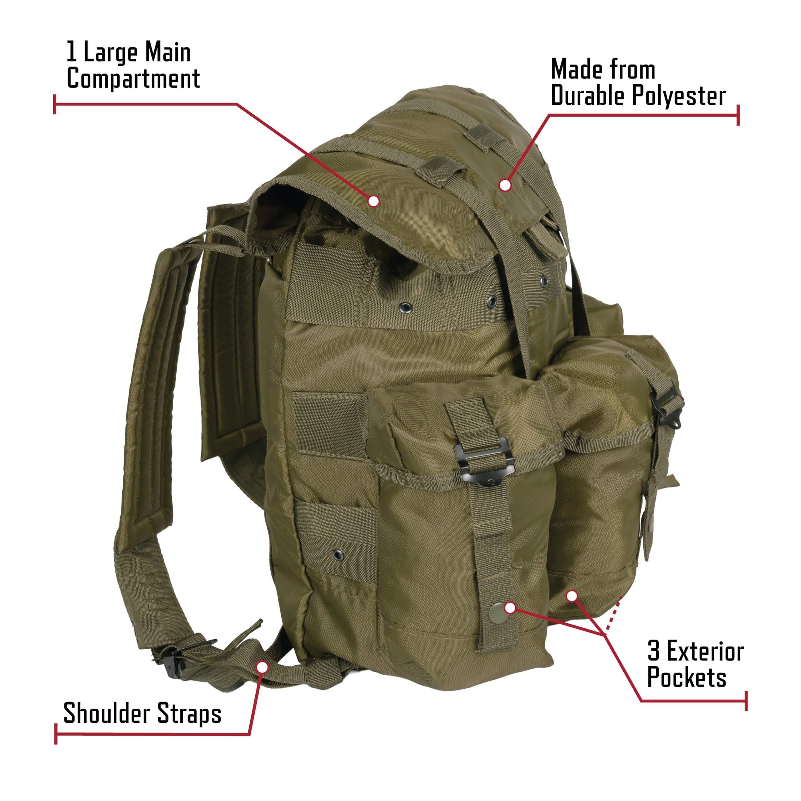 Amazon.co.jp: Rothco Mini Alice Pack - ビンテージ リュックサック