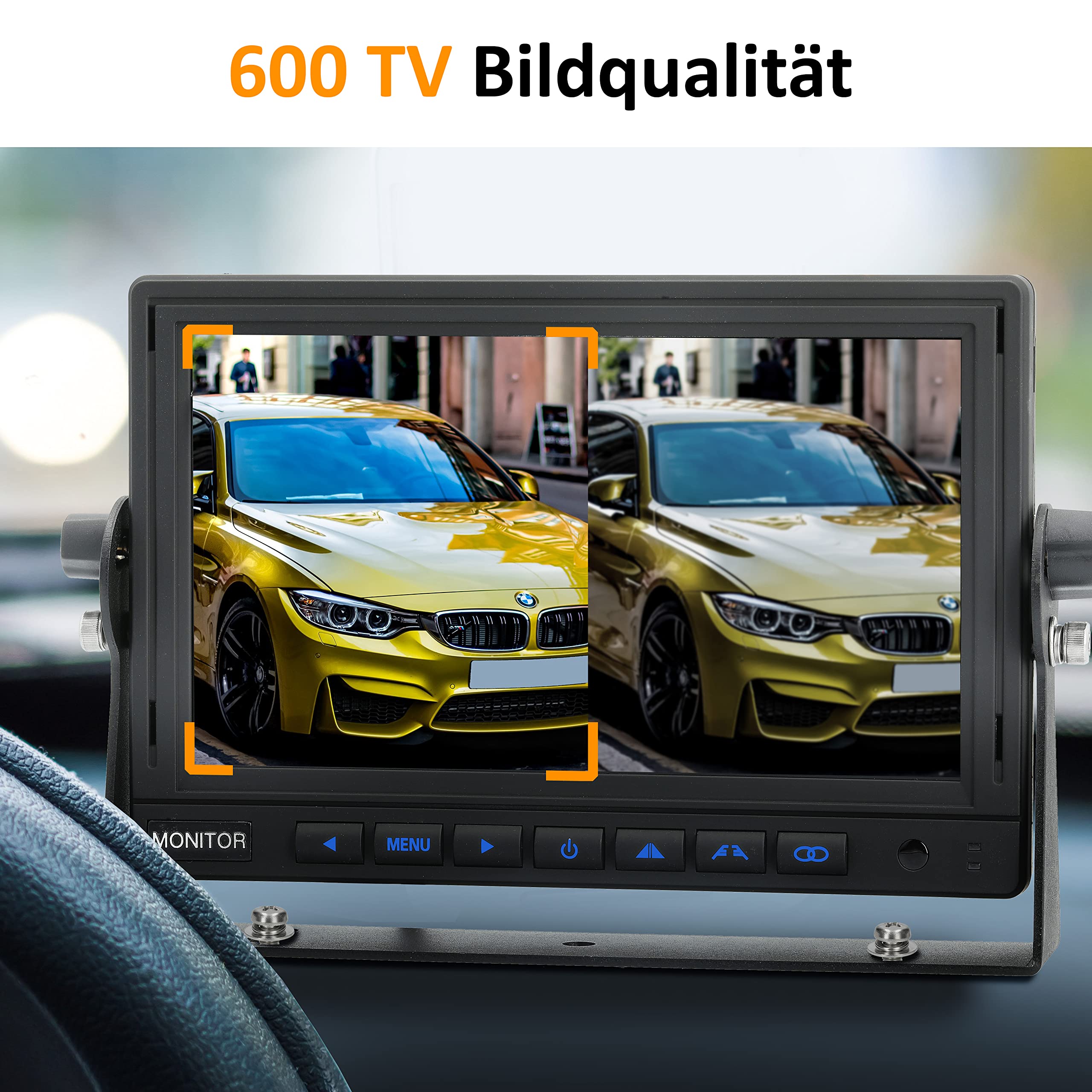 VSG24 Transporter Kugelkopf Rückfahrkamera, Sprinter Kamera inkl. Adapter Kabel, 600TV Auflösung, Nachtsicht, 120° Winkel, 12 V, IP68 - Schwarz