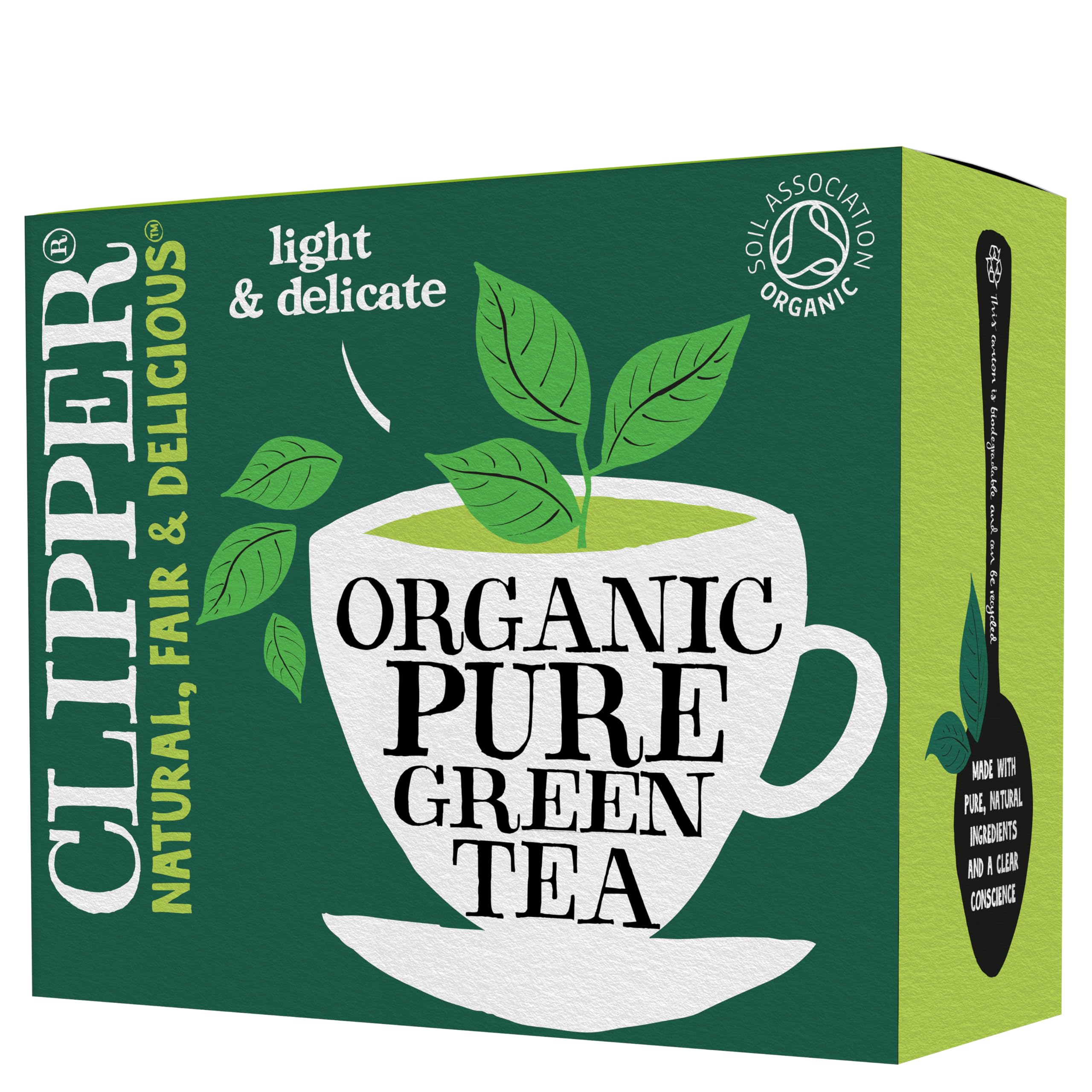 Clipper Pure Green 80 bustine da tè (confezione da 3, totale 240 bustine di tè)