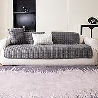 Vista 7 de Velvet Couch Cover, Washable Sectional Sofa Cover, Anti Slip Sofa Slipcovers for 3 Cushion Couch Sofa L Shaped Recliner, Furniture Protector Covers