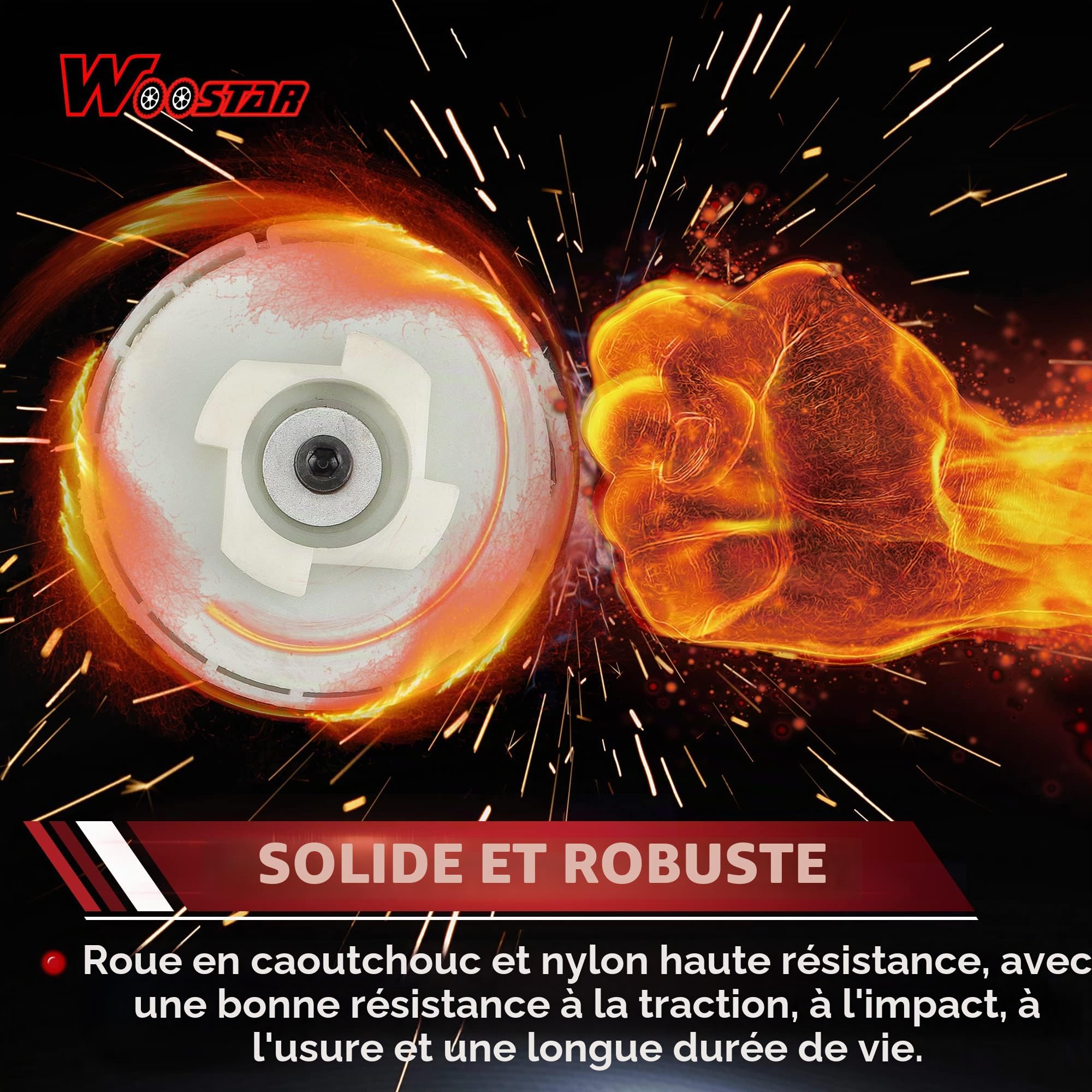 WOOSTAR Démarreur à Rappel avec 3 Boulons Remplacement pour 2 Temps 47cc 49cc 50cc Mini Pocket Bike Moped Dirt Pit Bike