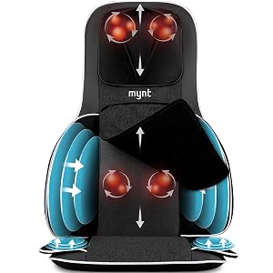 Mynt Back and Neck Massager for Pain Relief Deep Tissue 3D Shiatsu Acupressure Neck Back Massager with Heat
