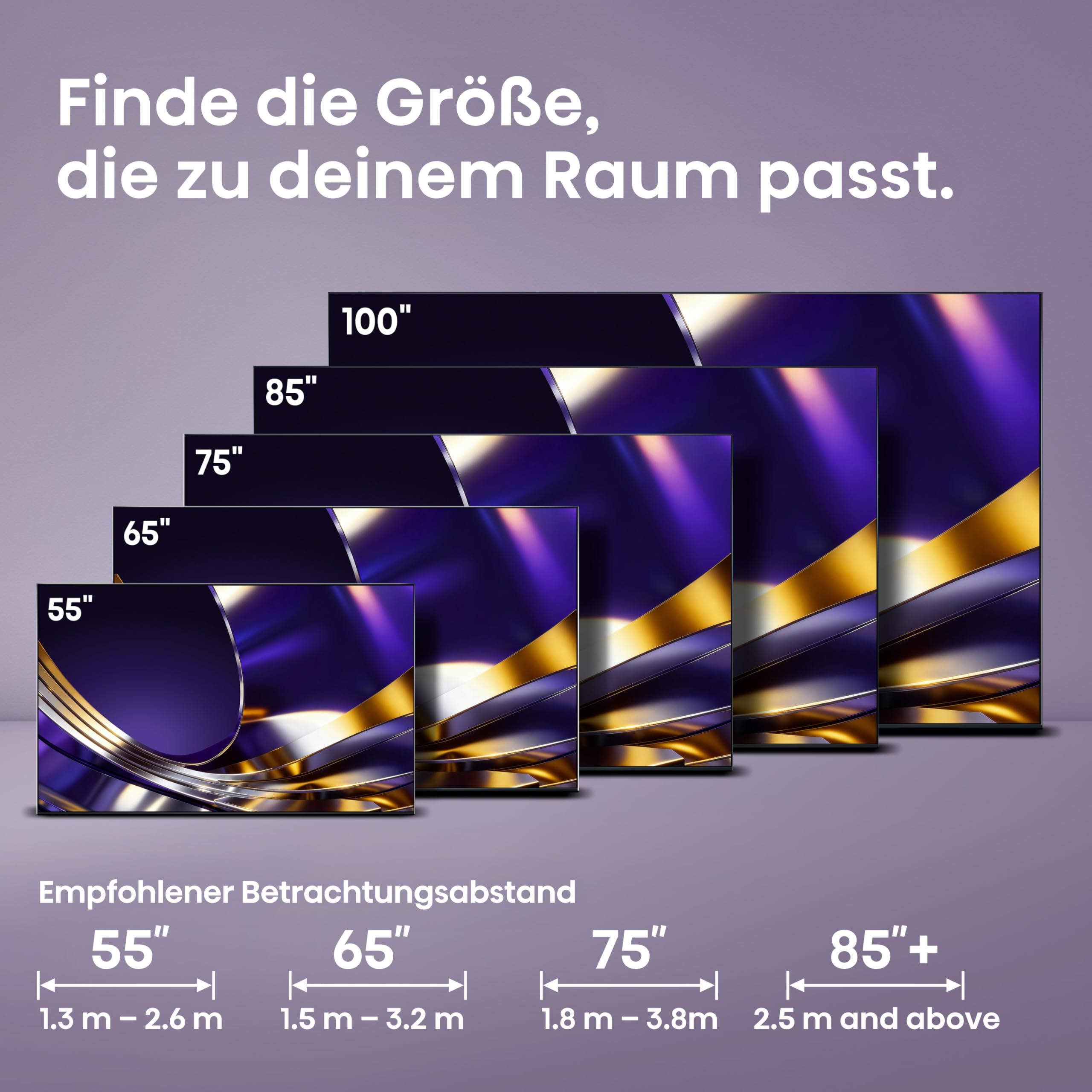 Hisense 65U7DS PRO Fernseher 65 Zoll, 4K UHD, Hi-QLED Mini LED Pro, Smart TV, 165Hz, Hi-View AI Engine Pro, IMAX Enhanced, AI RGB Lichtsensor, Dolby Vision.Atmos, Unibody Slim, FreeSync Premium [2026]