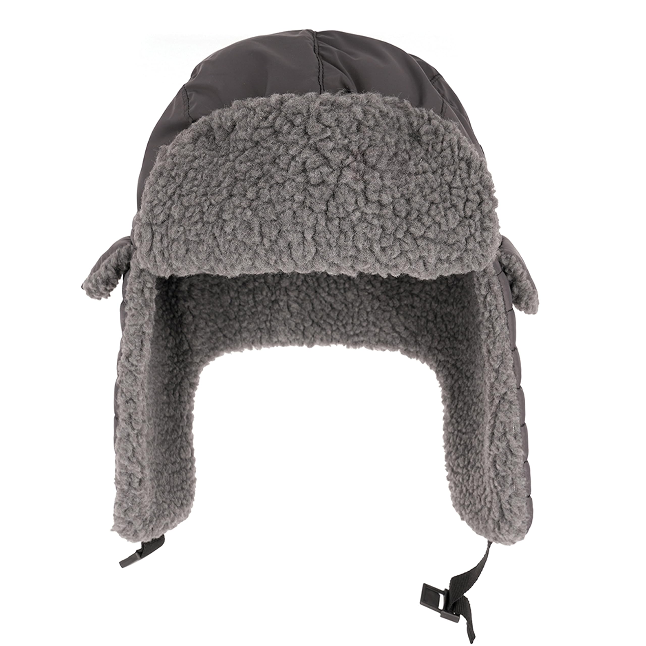 Heatwave Mens Ribbed Trapper Hat with Fleece 3M Lining Thinsulate Insulation Soft Lightweight Comfortable Neck Warmer Ear Flap Waterproof Windproof for Winter, Grey