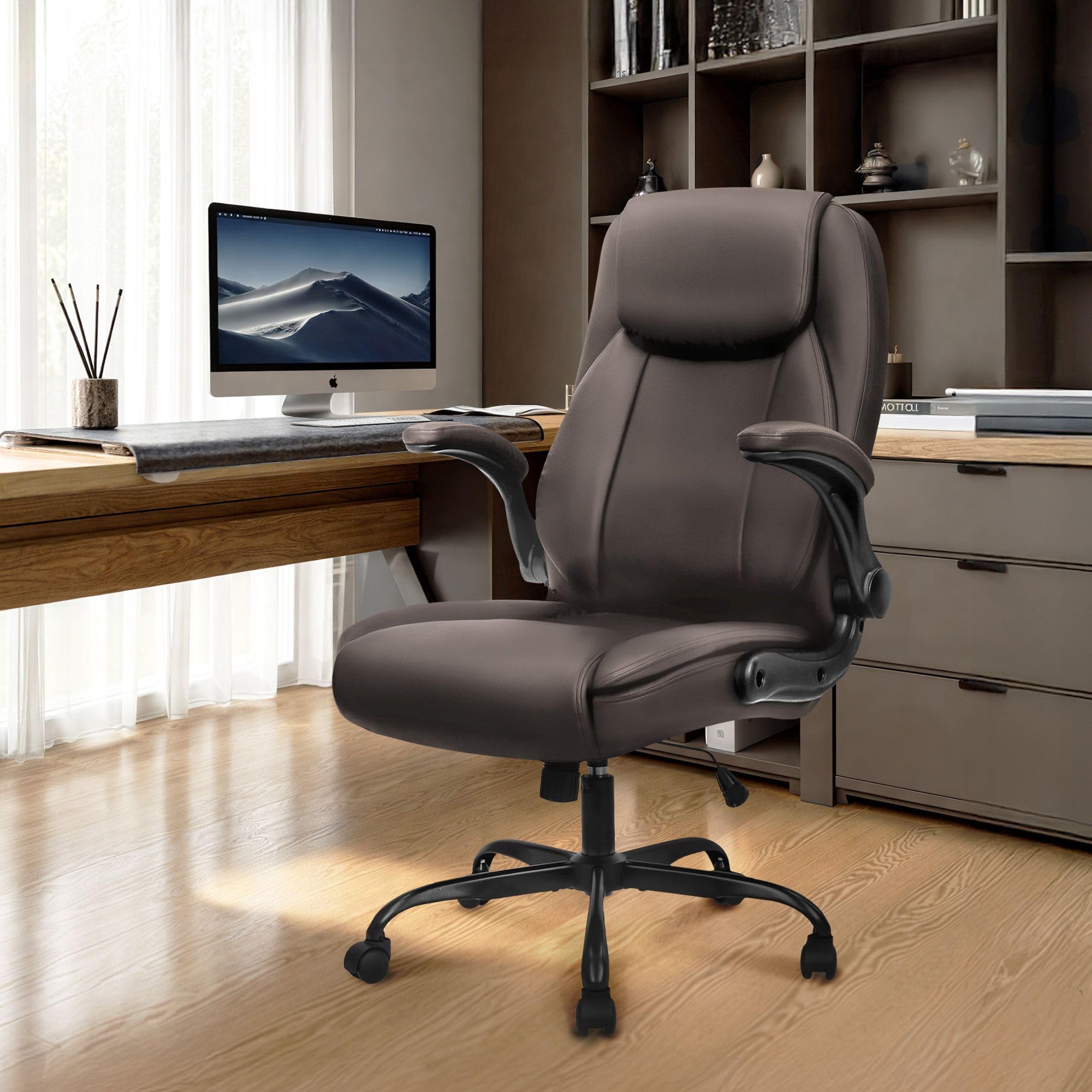 NEO CHAIR Ergonomic Office Desk Gaming Computer Chair Executive High Back Support Flip-up Arms Adjustable Height Swivel Rolling — view 2