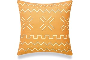Hofdeco Mudcloth Pillow Cover: Mustard Yellow Hues and Tribal Stripes That Embellish Your Home