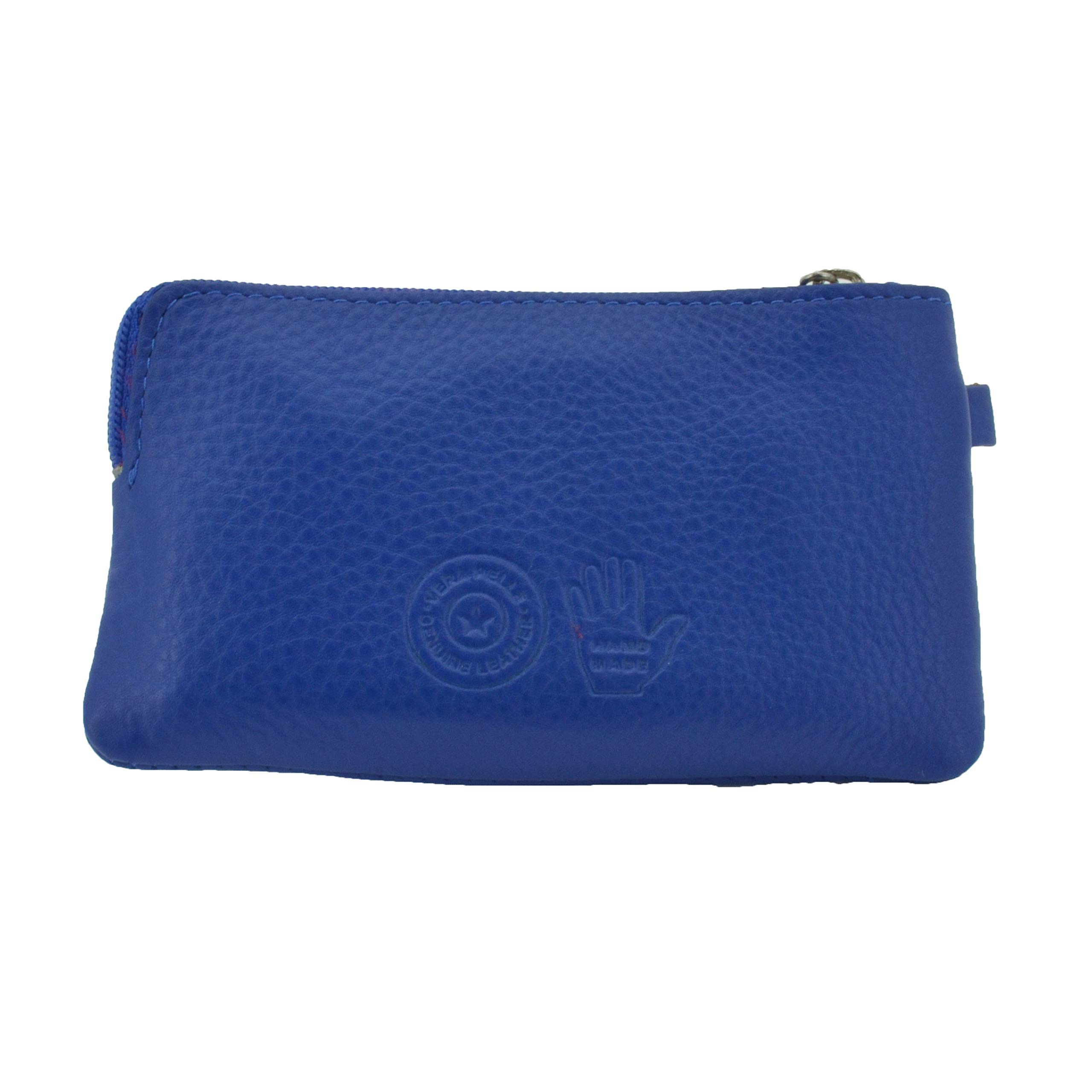 CONTE MASSIMO Porte-clés Homme et Femme, Cuir Véritable, 2 Poches zippées et Crochets, avec Boîte Cadeau