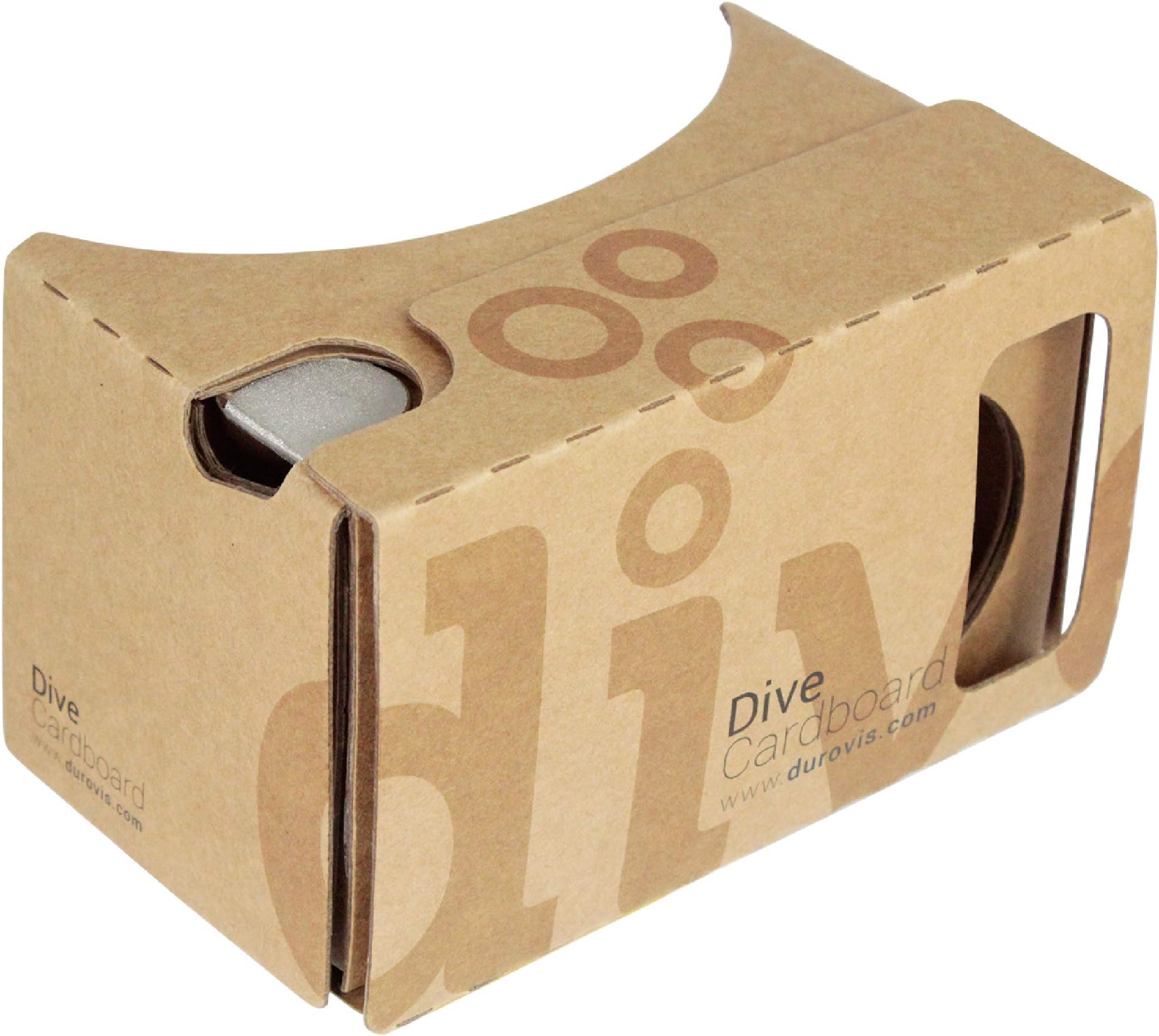 Durovis Dive Cardboard 6 - Brown - Virtual Reality Headset Inspired by Google Cardboard V2