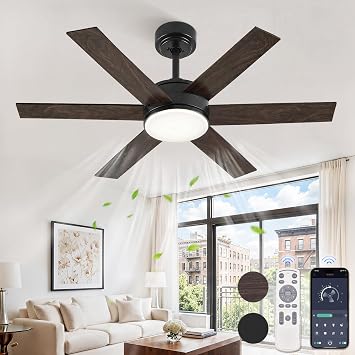 Fanbulous 42" Outdoor Ceiling Fans with Lights, Dimmable 3CCT, Brown