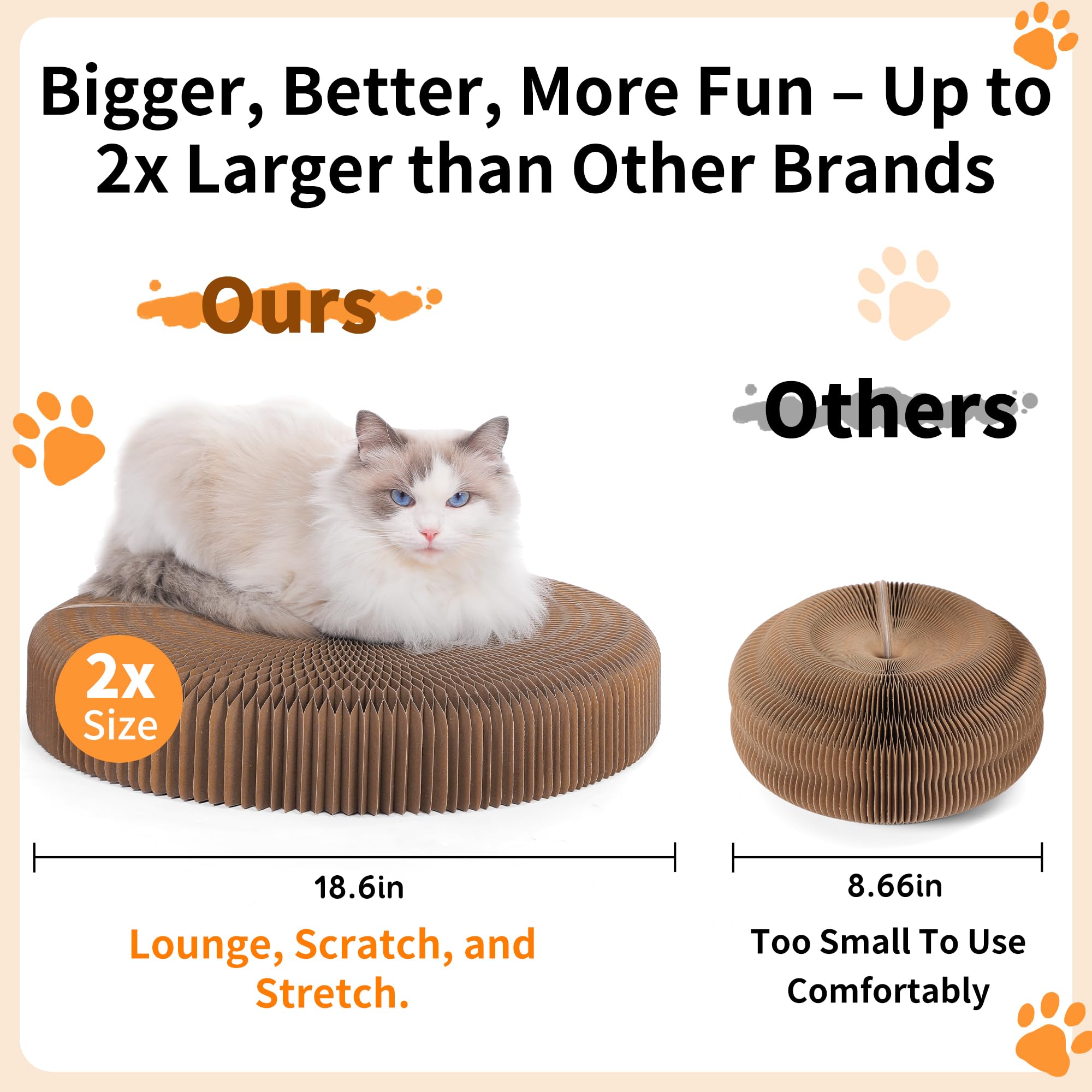 Magic Bridge Jouet pour chat – Grand tunnel pliable pour chat Kurlz, aimants durables améliorés, respectueux de l'environnement, pont interactif pour chat, jingle balles, exercice