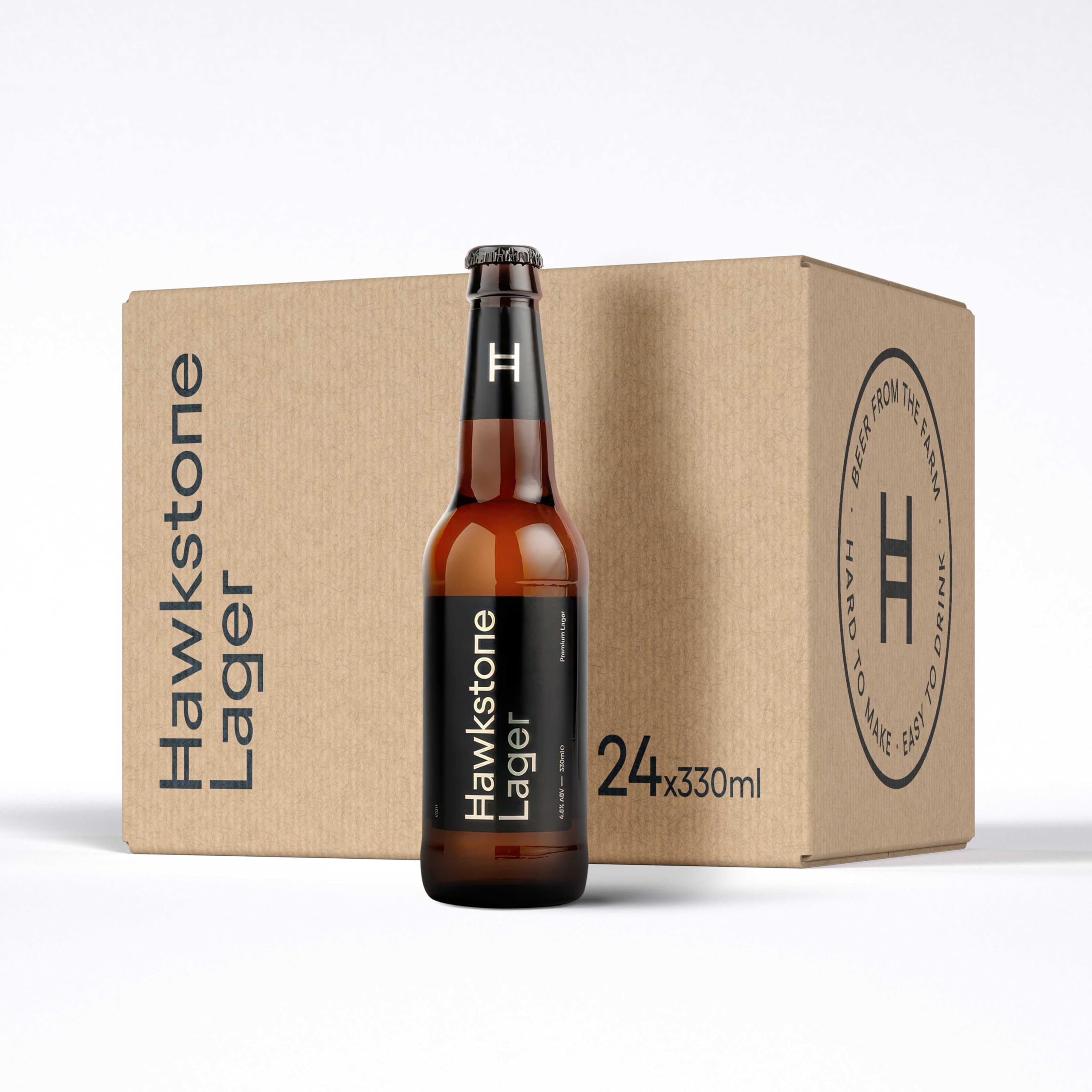 Hawkstone Premium Lager Case of 24 x 330ml Bottles
