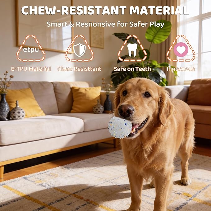 Pelota con Campana para Perro JEROCK Indestructible 7.62 cm miniatura 3