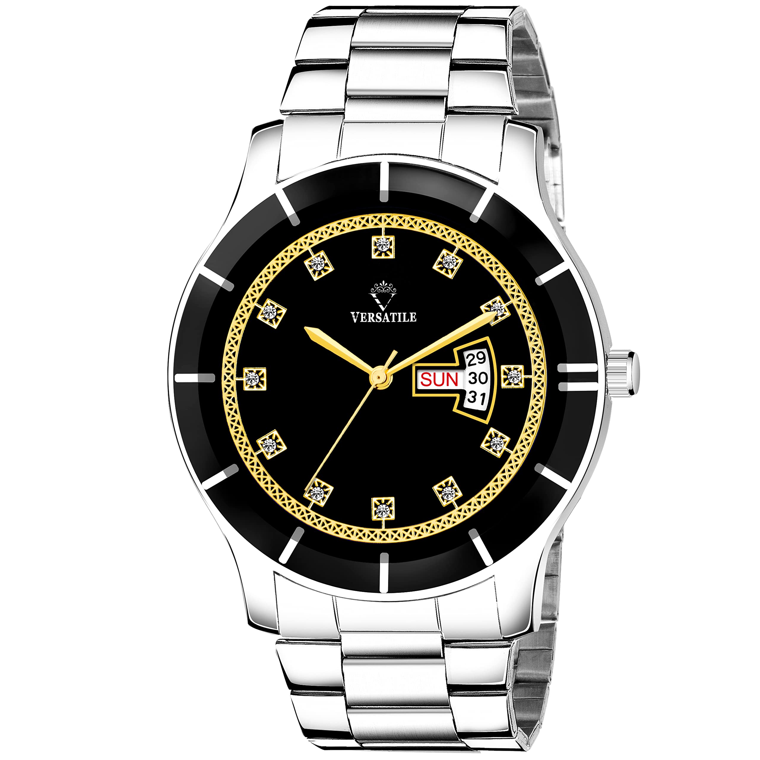 Mikado Style Black Day and Date Watch for Men (B0B4SMV5JZ) Amazon Price History, Amazon Price Tracker