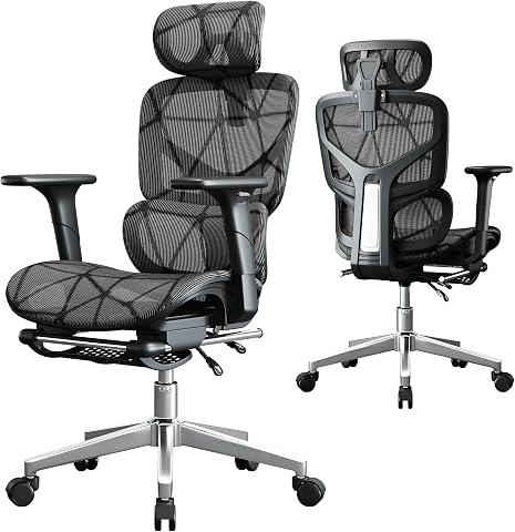 Office Chair with 3D Adjustable Lumbar Support, Ergonomic Computer Chair, Adjust