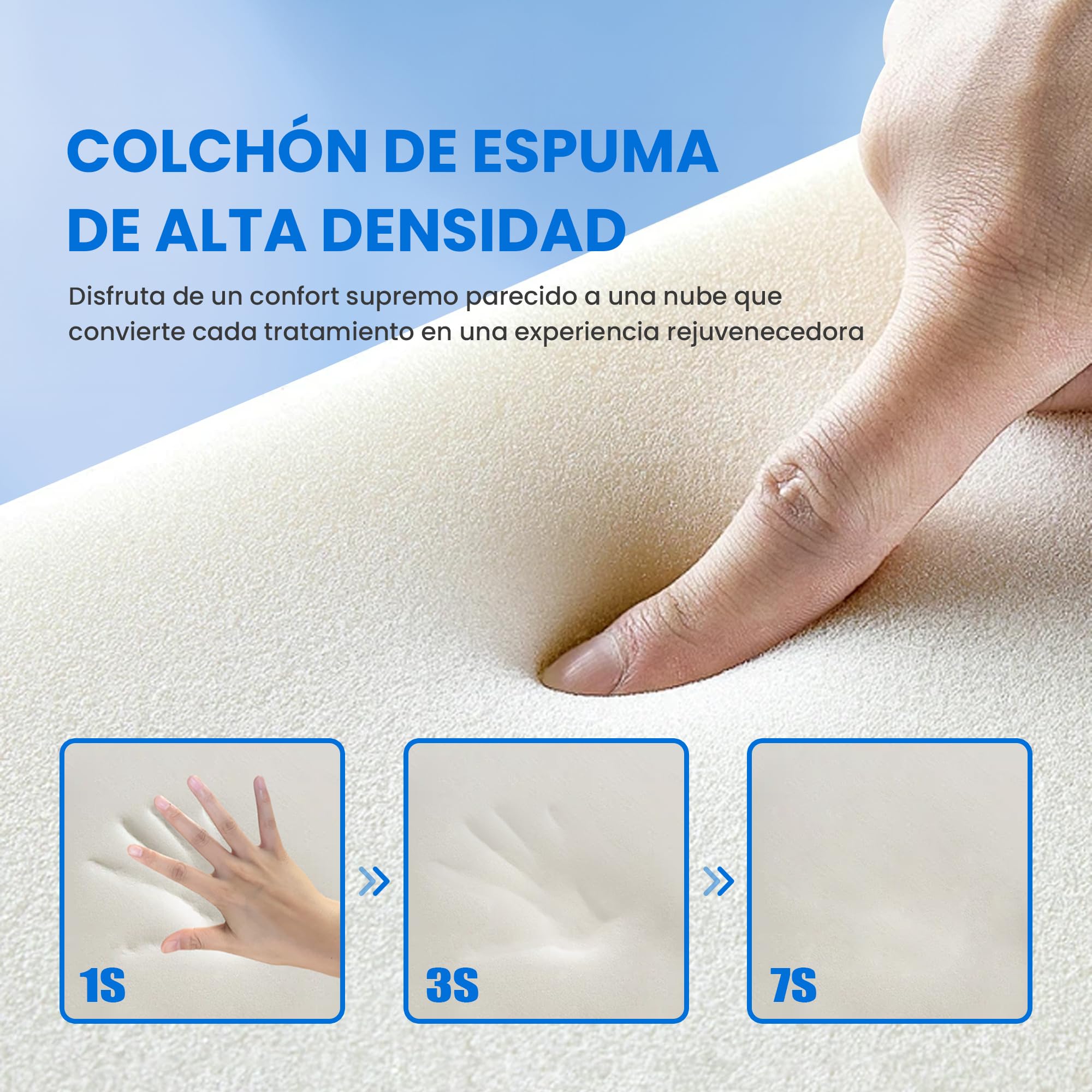 Colchón de Extensión de Pestañas, Masaje de Espuma con Memoria, Cubrecolchón y Funda de Colchón para Salón de Belleza