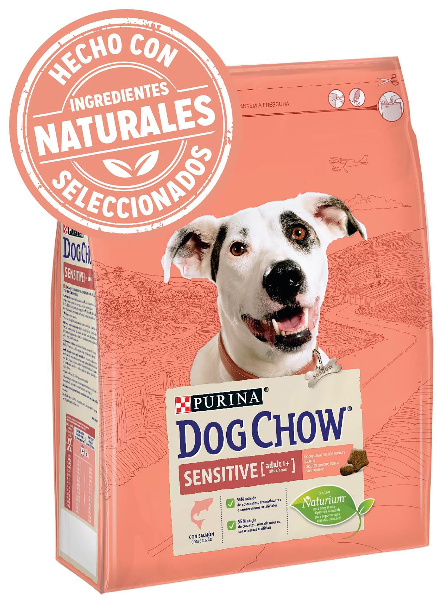 Purina Dog Chow Pienso para Perro Adulto con Digestión Sensible con Salmón, saco de 14kg