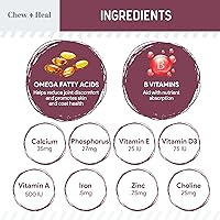 Vista 3 de Multivitamínico 12 en 1 para perros mayores 120 vitaminas y suplementos masticables suaves para cadera y articulaciones Fórmula avanzada