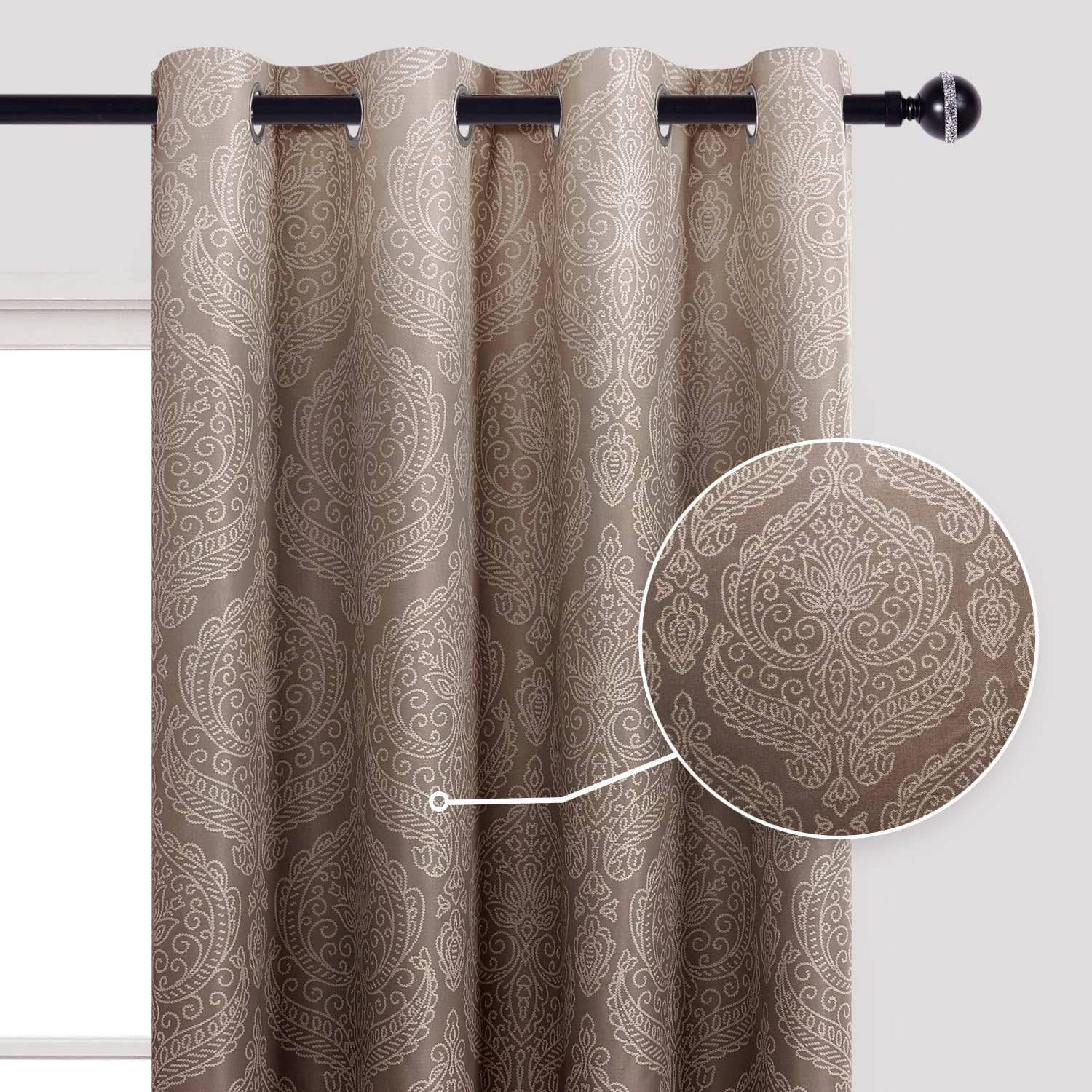 DWCN Ombre Blackout Curtains for Bedroom - Image 3