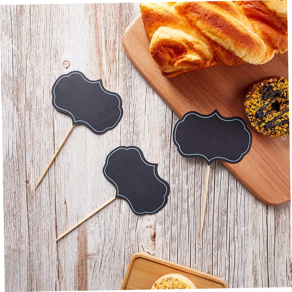 16pcs Writable Food Label Picks for Buffet Cheese Cake Labels
