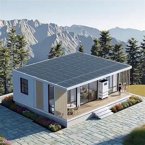 Solar-Powered Off-Grid Modular Tiny Home | Insulated Remote Living Cabin with Advanced Drainage System | Modern Villa with Bedroom, Bathroom, and Kitchen
