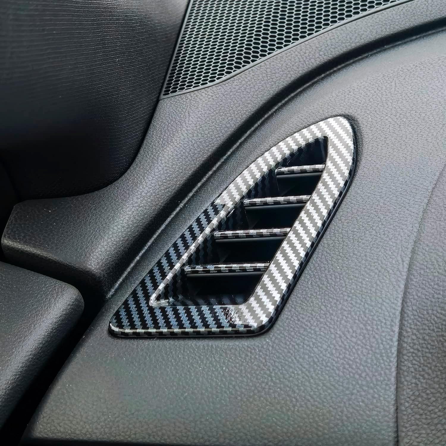 for Subaru WRX VB 2022-2024 Carbon Fiber Black Interior Front Air Vent Outlet Cover Trim 2pcs Car Accessories