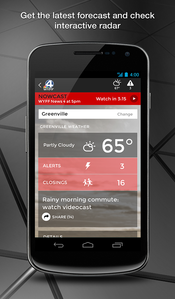 WYFF 4 Greenville News and for Android
