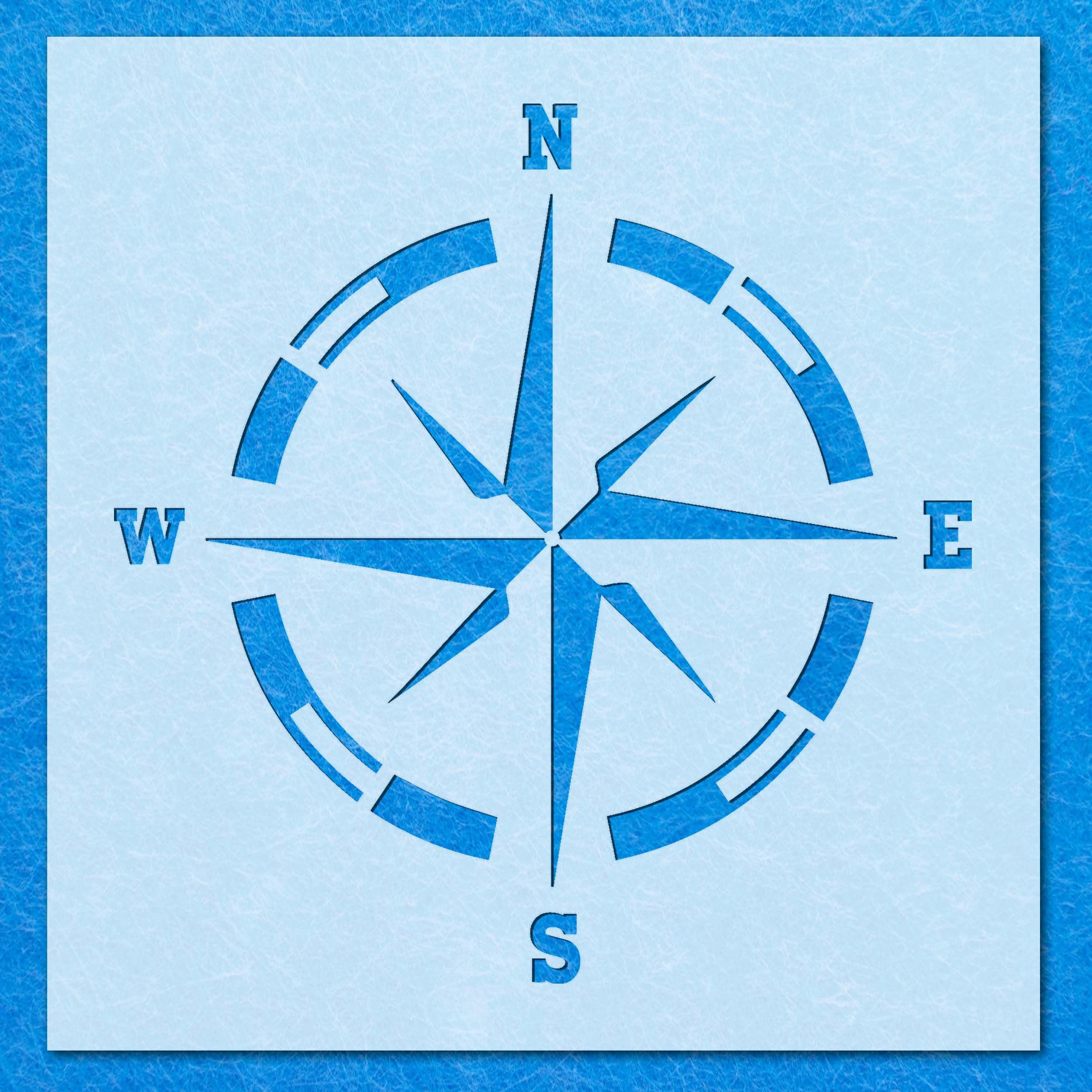 Stencil Bussola Nord Est Sud Ovest In Mylar - Per Pittura Murale E Decorazioni Fai Da Te - Foto 10
