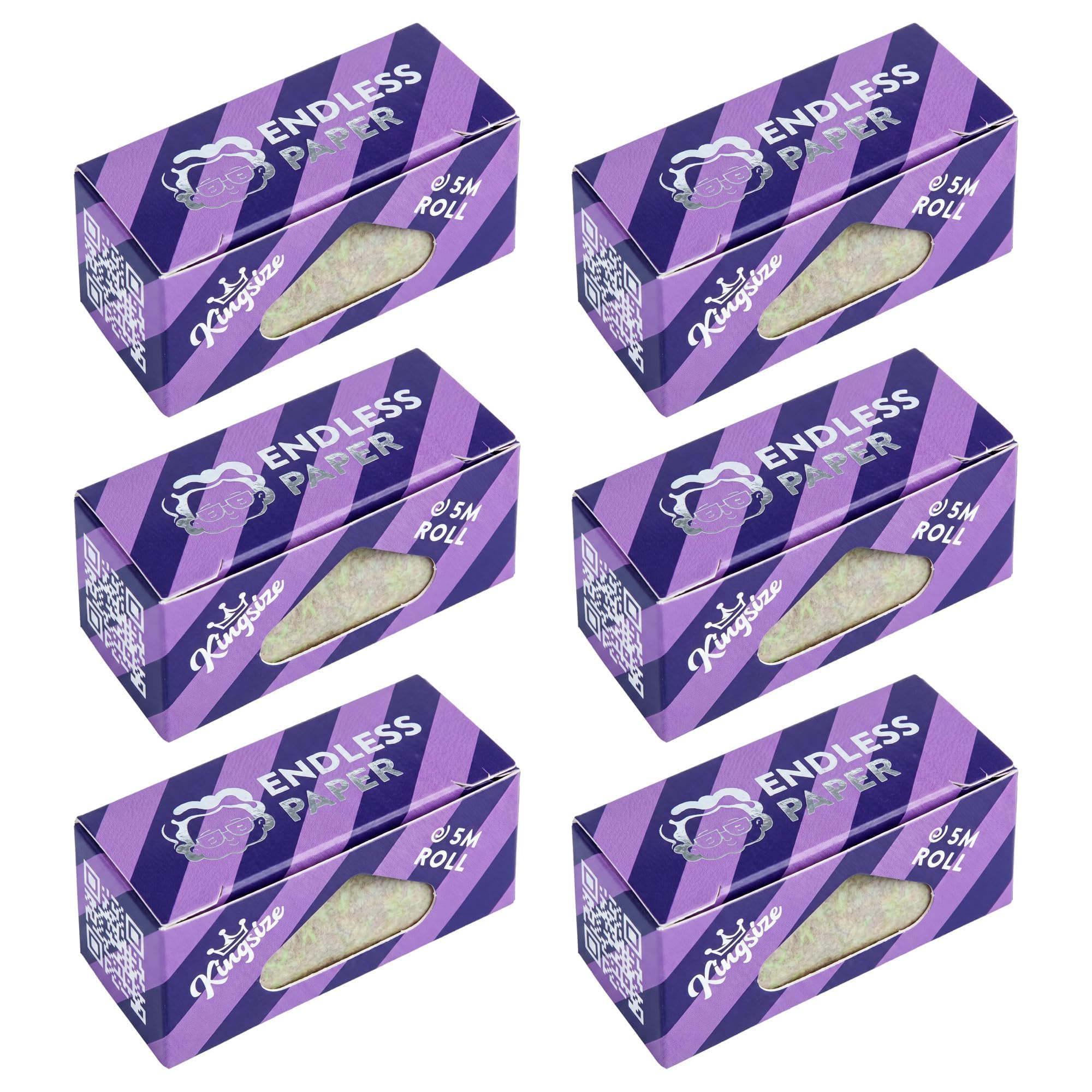 Granny's® Endless Papers aus Zellstoff (Holz) | 24er Box | 45 mm Breite | 24x 5 Meter Endlospapier | 120 Meter gesamt | Grannys Papers | In Granny We Trust