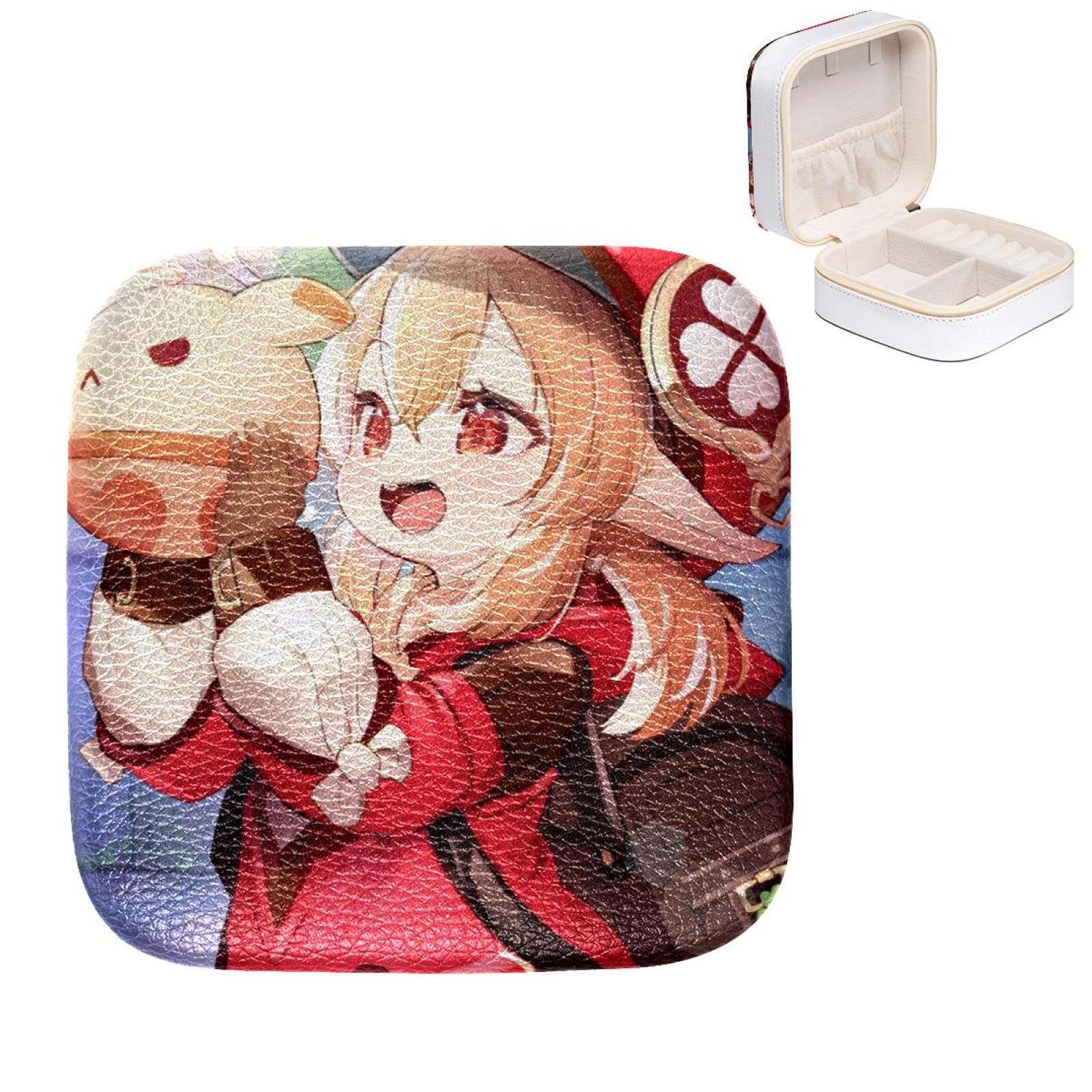 Boîte à bijoux fille motif anime japonais petit organisateur boucles d'oreille et bagues