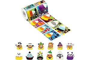 Haooryx 600 Halloween Candy Corn Sticker Rolls: Make a Festive Treat!