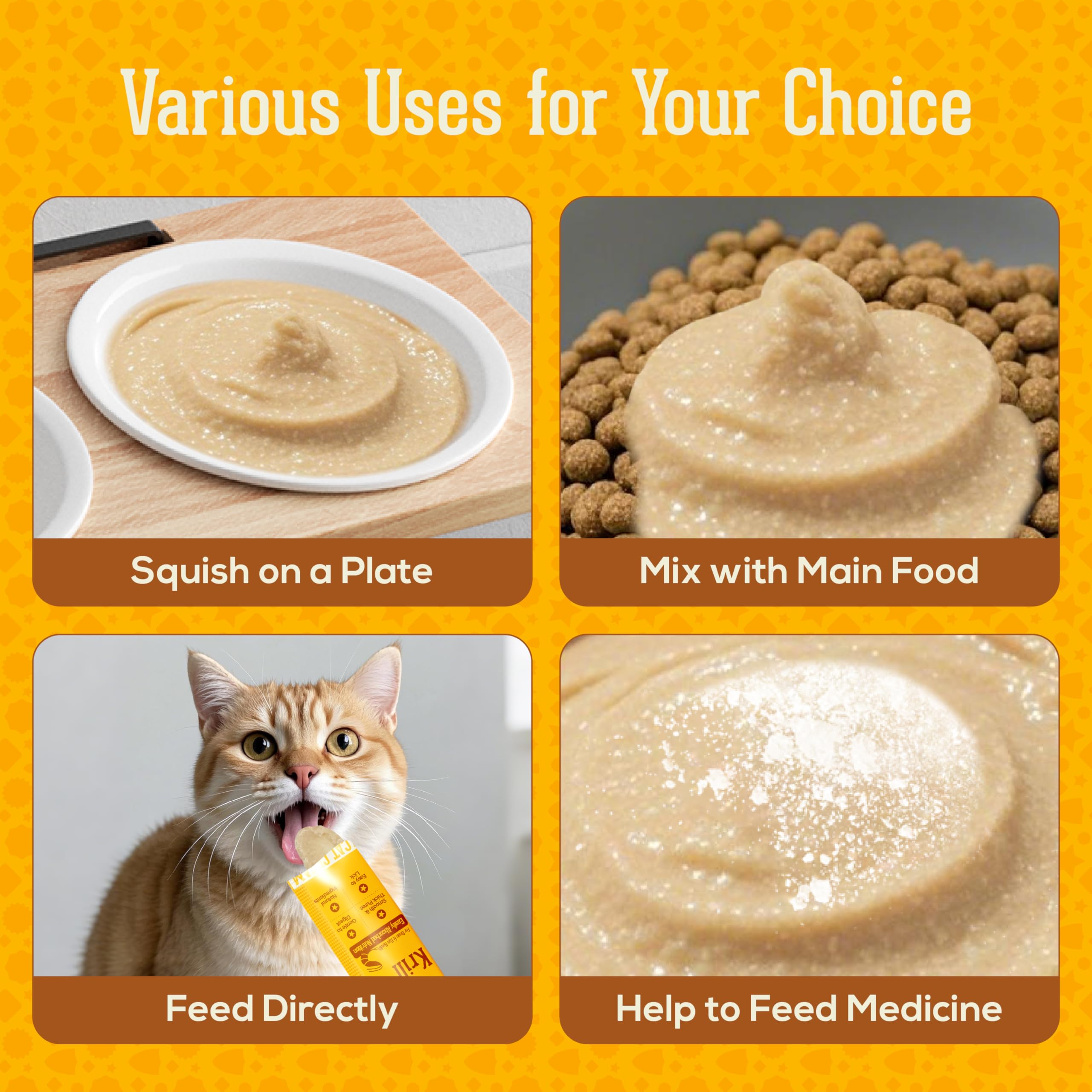PACK’N PRIDE Cat Treats, 20 x 15g (300g Total) Creamy Cat Lick Sticks, 4 Mixed Flavors (Chicken & Salmon Oil - Image 3