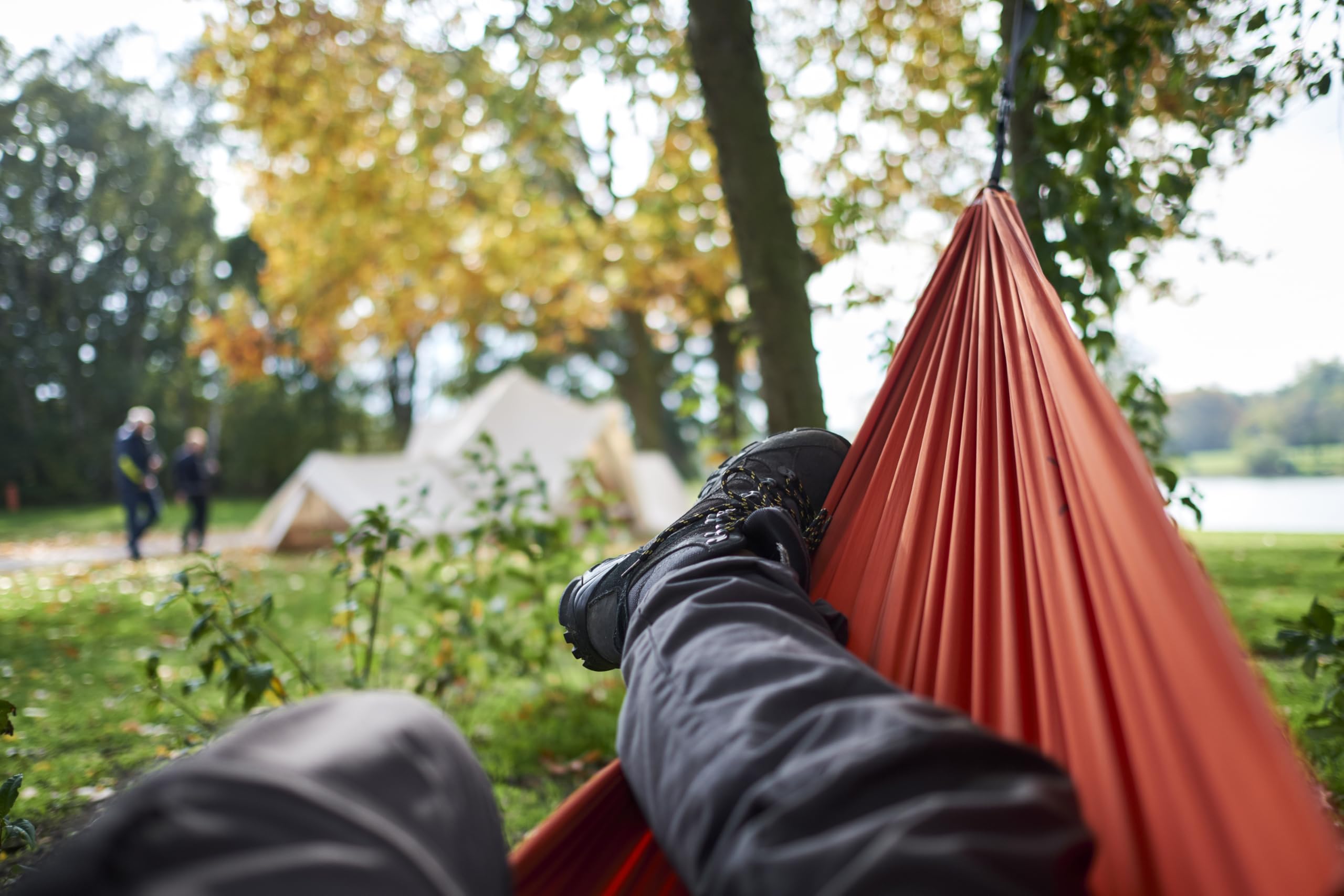 Grand Canyon BASS Hammock Double Hammock Hammock Hammock Hamac d'extérieur jusqu'à 180 kg - Hamac de voyage pour 2 personnes - Léger et compact avec protège-arbres