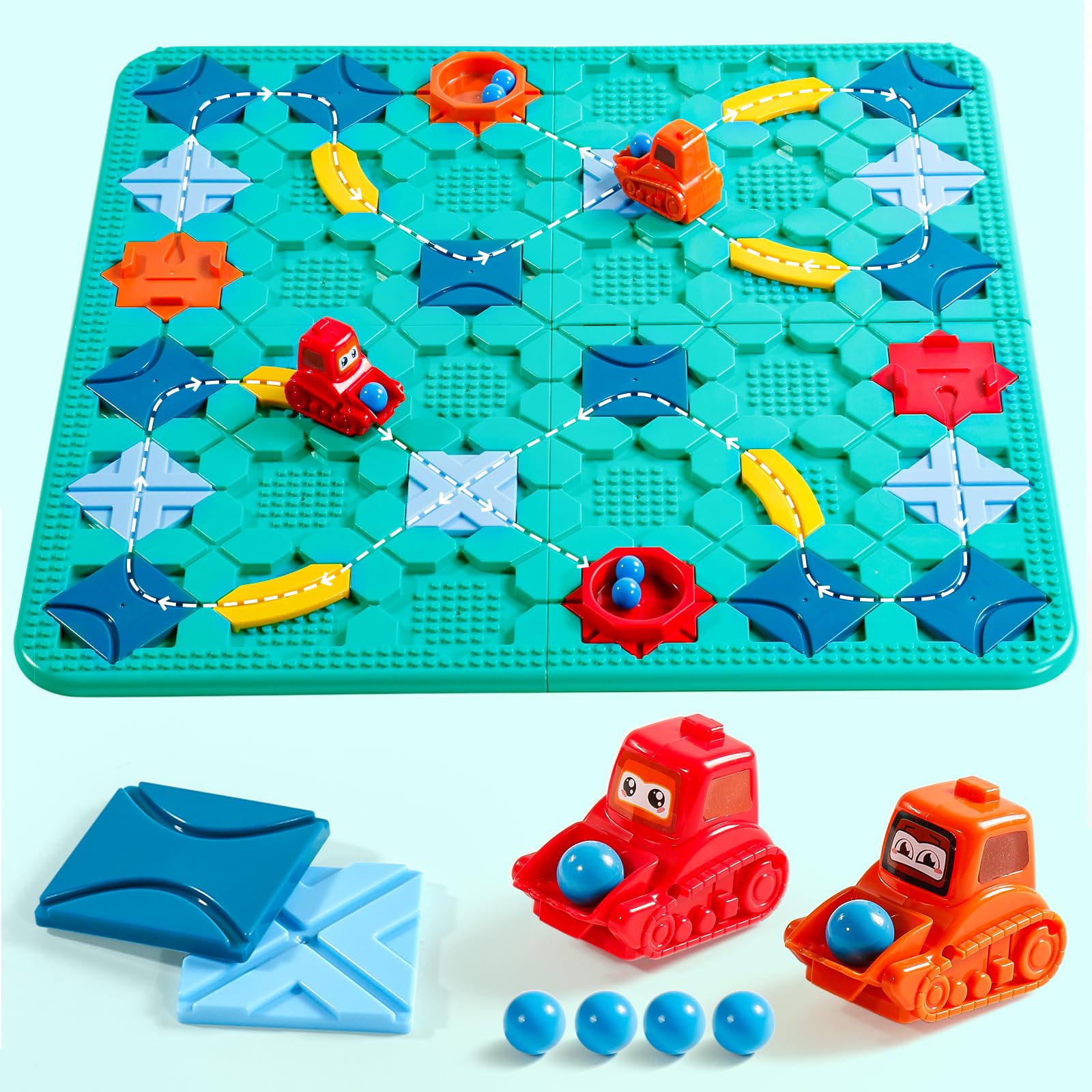 Jouet Enfant 3 Ans Jeux de Société Labyrinthe Jeu de Société Puzzle Enfant 3 Ans Grand Plateau 56x56CM Construction Logiques pour Famille et Multijoueurs avec 206 défis Cadeau Garcon Fille 3 4 5 Ans