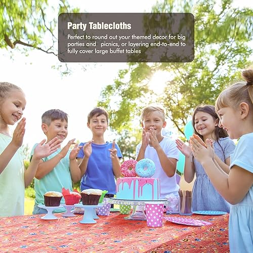 Miniatura 8 de Carlsbad Linen Company Mantel de baloncesto deportivo de cumpleaños baby shower fiesta suministros de decoración de plástico desechable 108 x 54