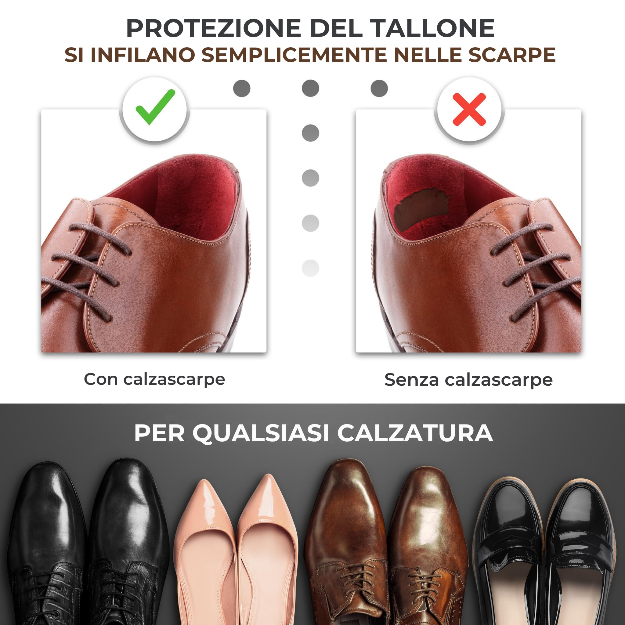 JK Trade® Set di 2 calzascarpe in acciaio inox stabile | 15 & 42 cm | Calzascarpe in acciaio inox corto e lungo | Veloce e delicato sulla schiena | Lunghezza e larghezza ideali | Shoe horn | Business