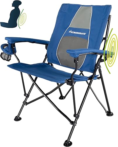 STRONGBACK Elite silla plegable para campamento, césped, silla de descanso, asiento de campamento resistente para el aire libre con soporte lumbar y