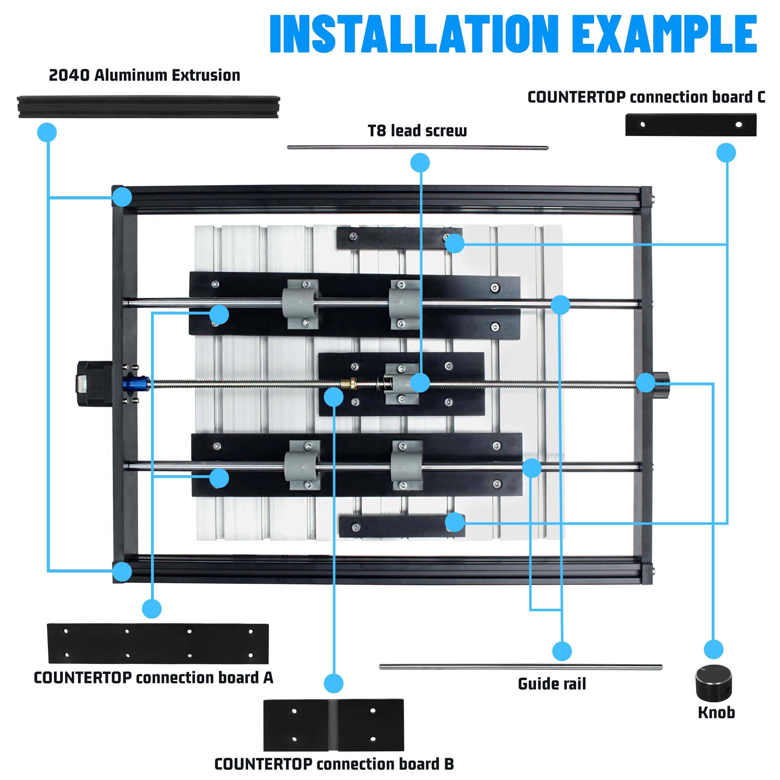 RATTMMOTOR Fresadora CNC 3018 Pro Y Axis Kit de expansión, actualización 3018 Pro a 3040 fresadora CNC, compatible con 3018 Pro y 3018 Pro Max CNC fresadora/grabadora