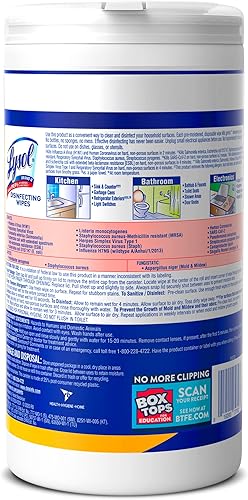 Miniatura 2 de Toallitas húmedas desinfectantes Lysol limón y flores de lima 80 toallitas húmedas