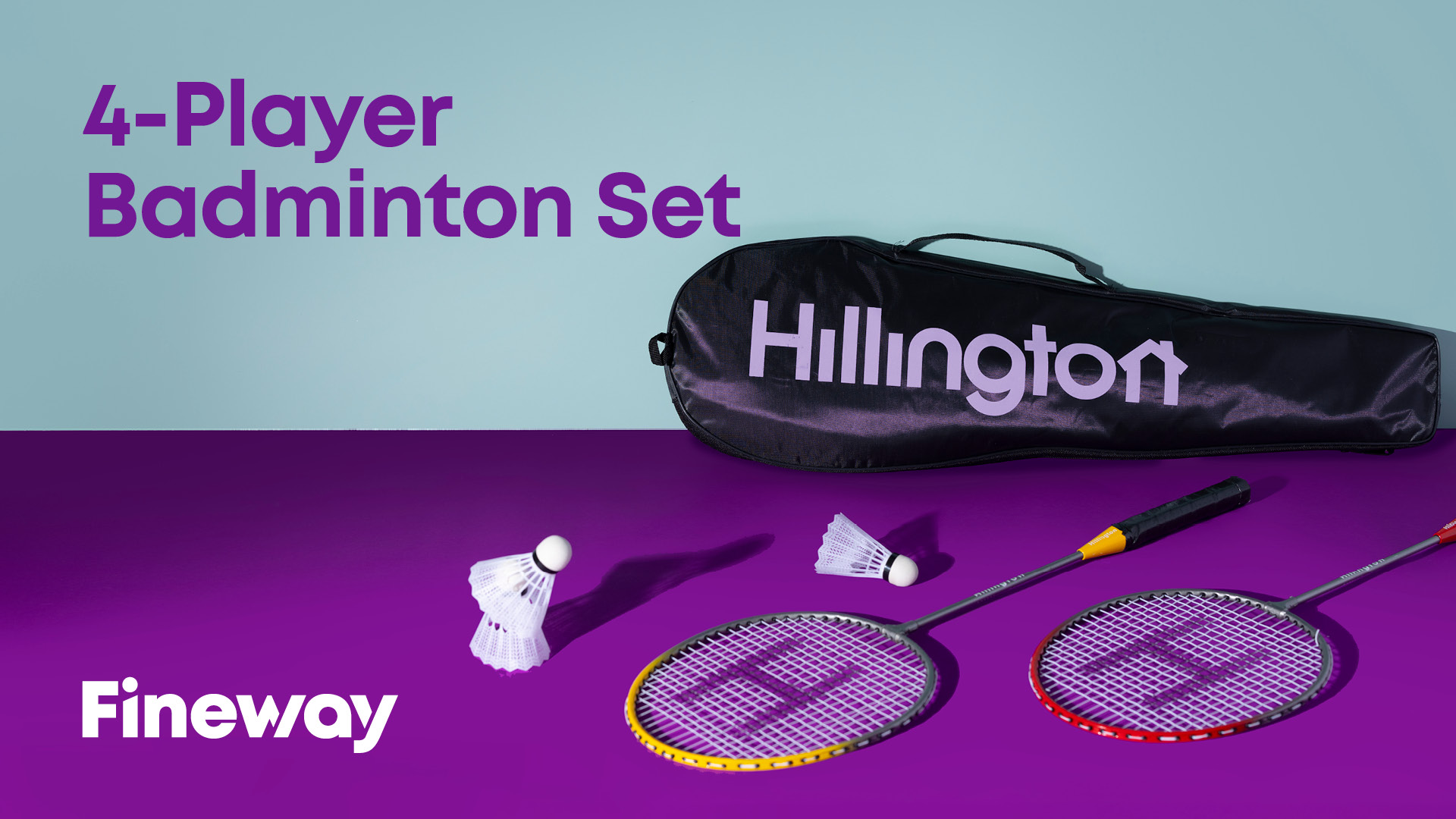 FiNeWaY 4 Player Badminton Set With Rackets, Poles, | Ubuy