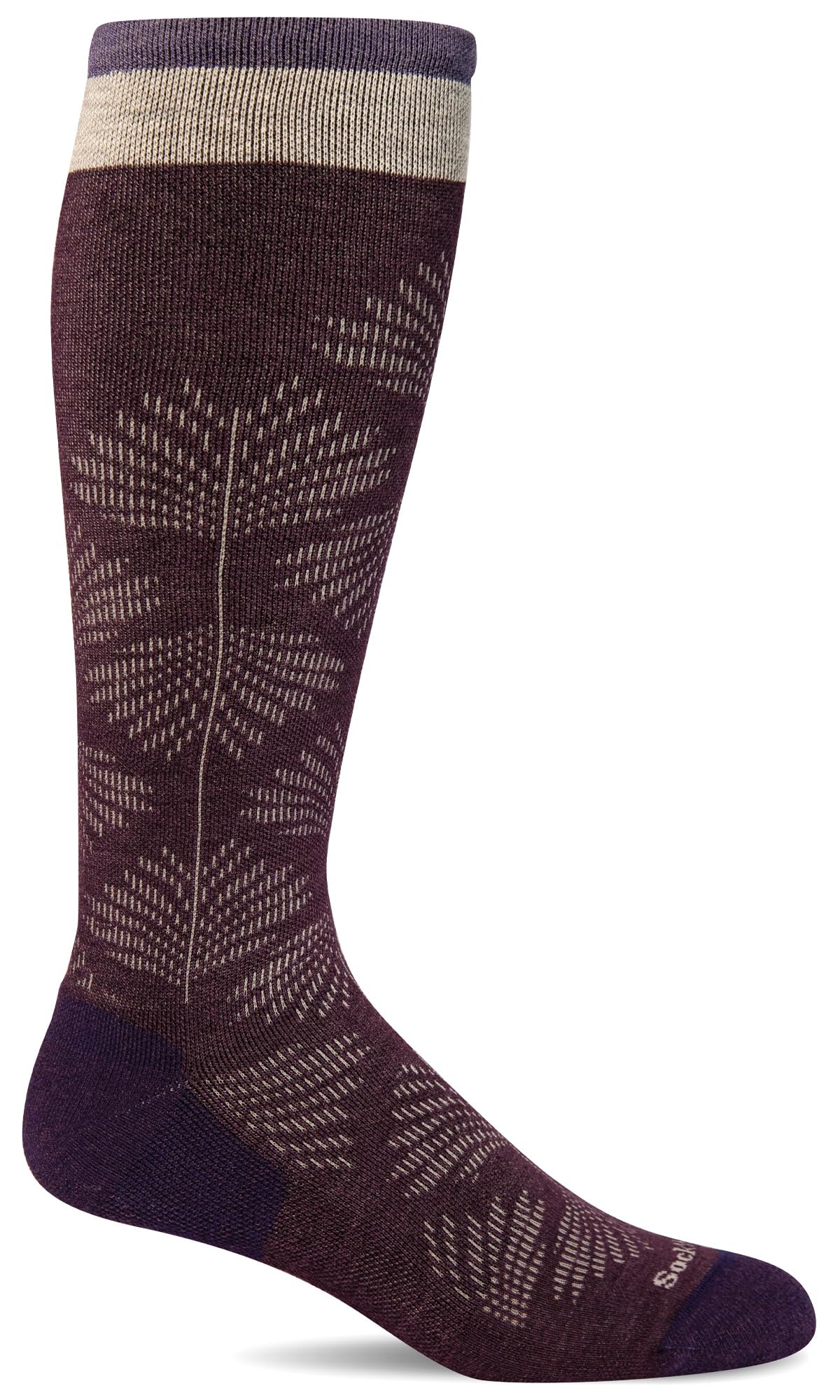 Sockwell Damen-Kompressionsstrümpfe mit Blumenmuster, moderate Passform
