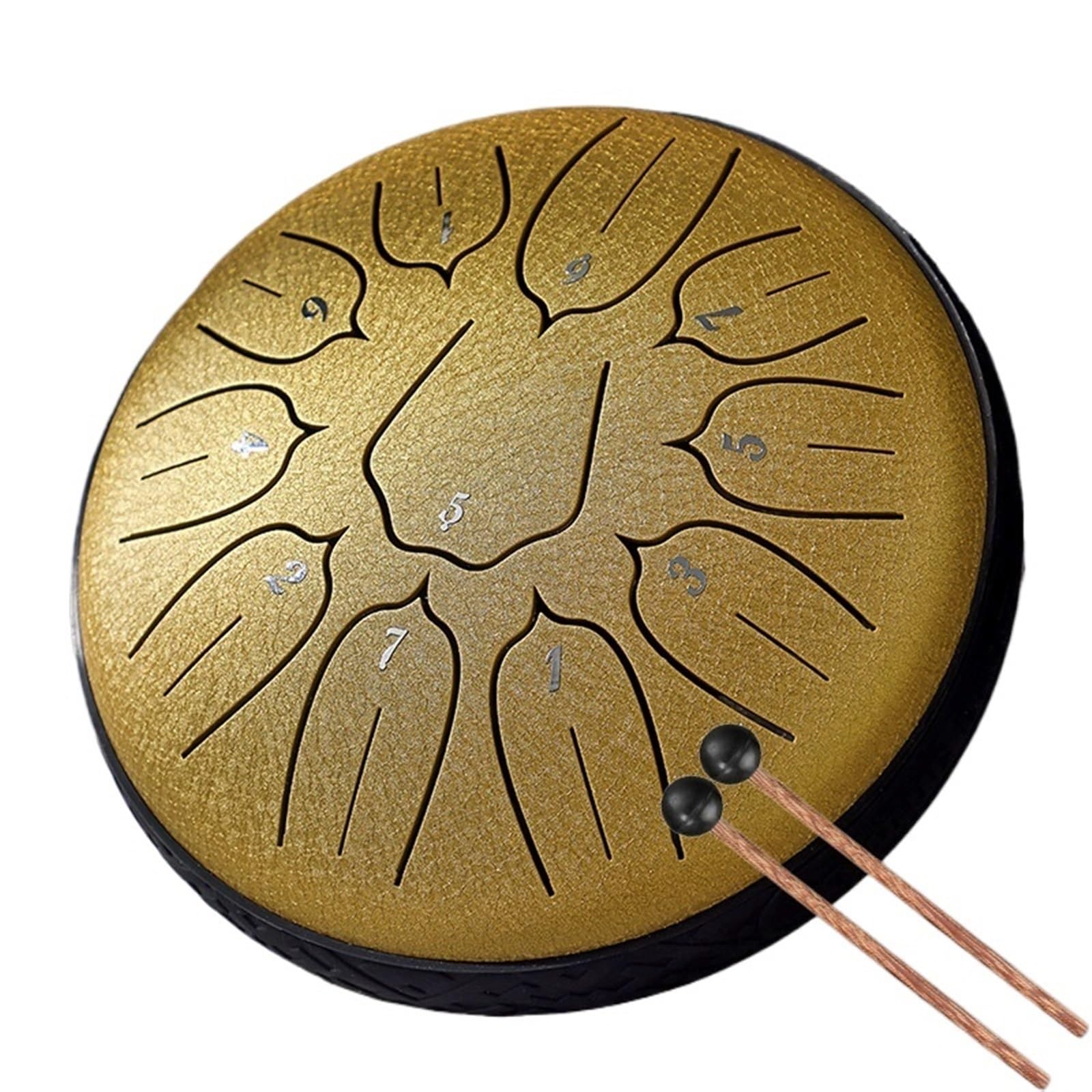Tamburo con Lingua in Acciaio 6 Pollici 11 Note D5 Tamburo Tono Etereo Handpan Strumento a Tamburo Strumenti Musicali per Recital, concerti(Purple)