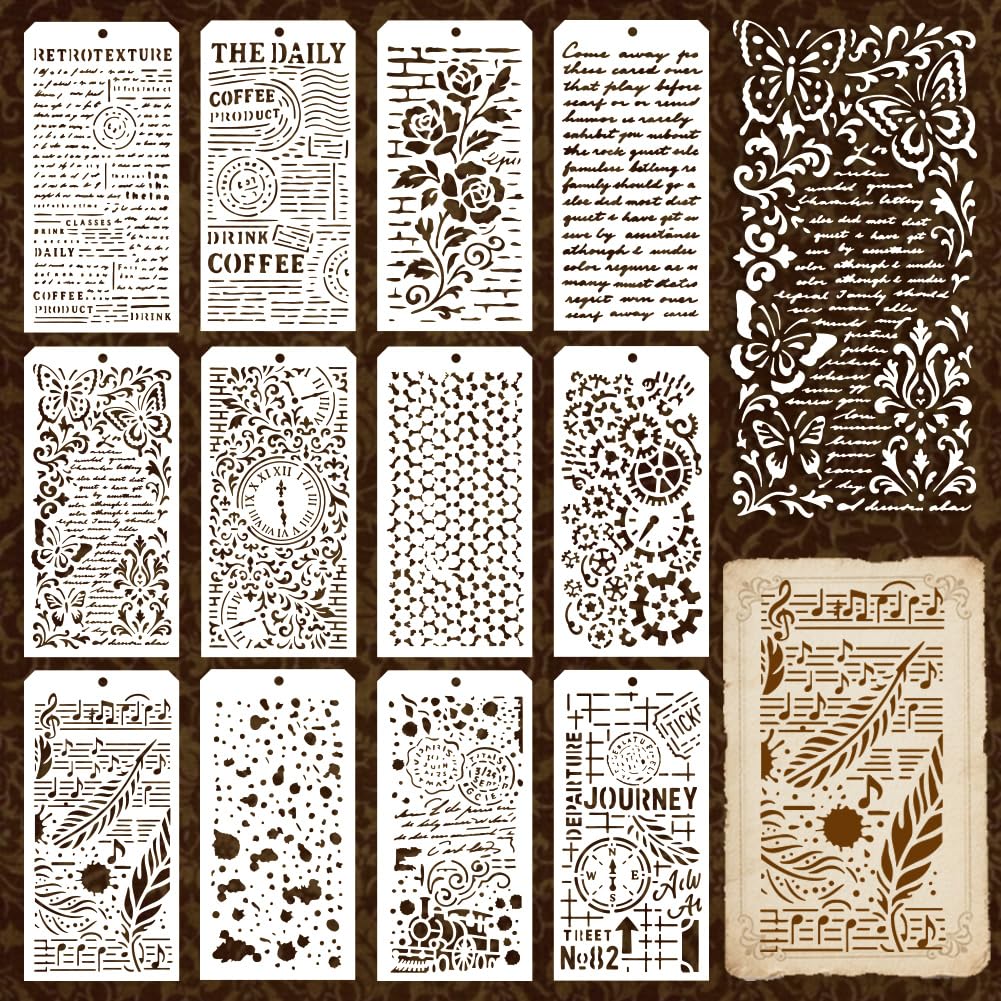 Modèles de dessin réutilisables pour décoration de salon et relooking de meubles en bois rétro