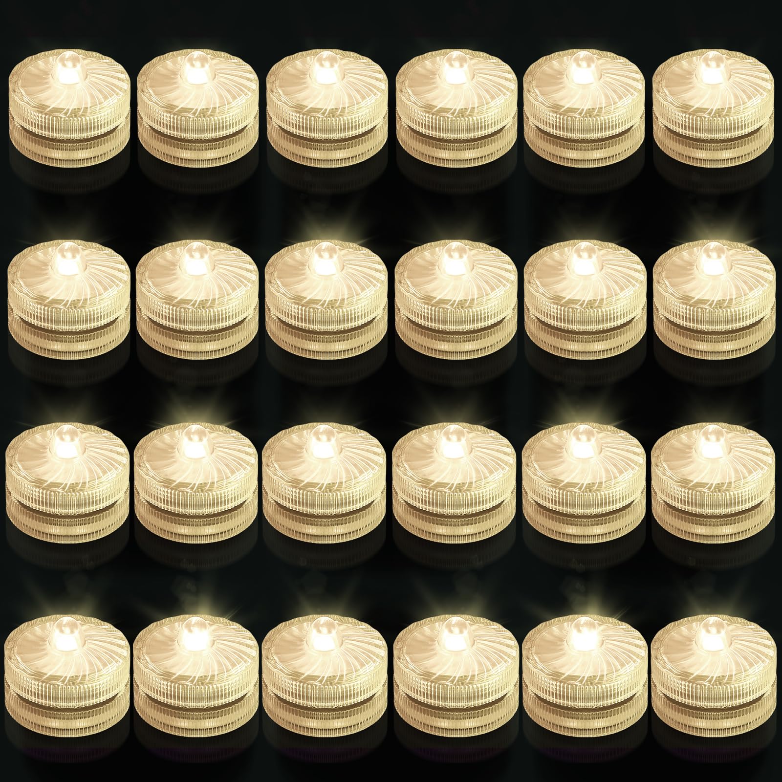 Lampe Bougie Lot De 12 Mini Bougies LED Editbar - Étanches, Lumière Vacillante, Piles Incluses - Pour Décoration, Mariage, Vases Bougies Led Miniatures