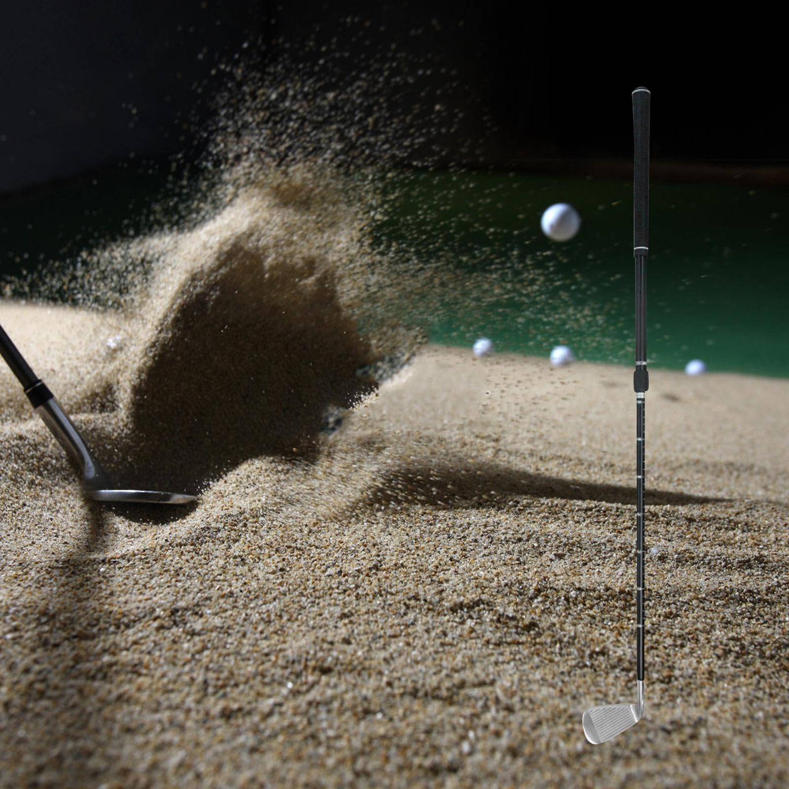 F Fityle Golf-Chipper-Schläger, Golf-Übungsschläger mit Teleskopschaft, Golfschläger aus Aluminiumlegierung mit Skala, Rutschfester Golfkeil-Griff für Anfänger