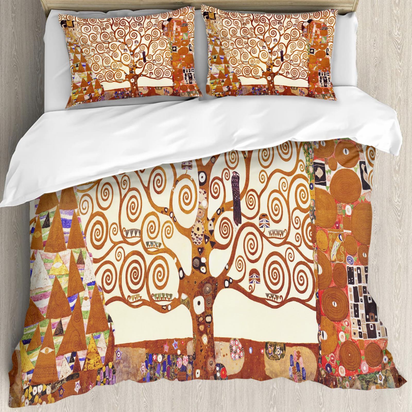 Housse de couette de prestige 228x264 : parure motif gribouillage ethnique
