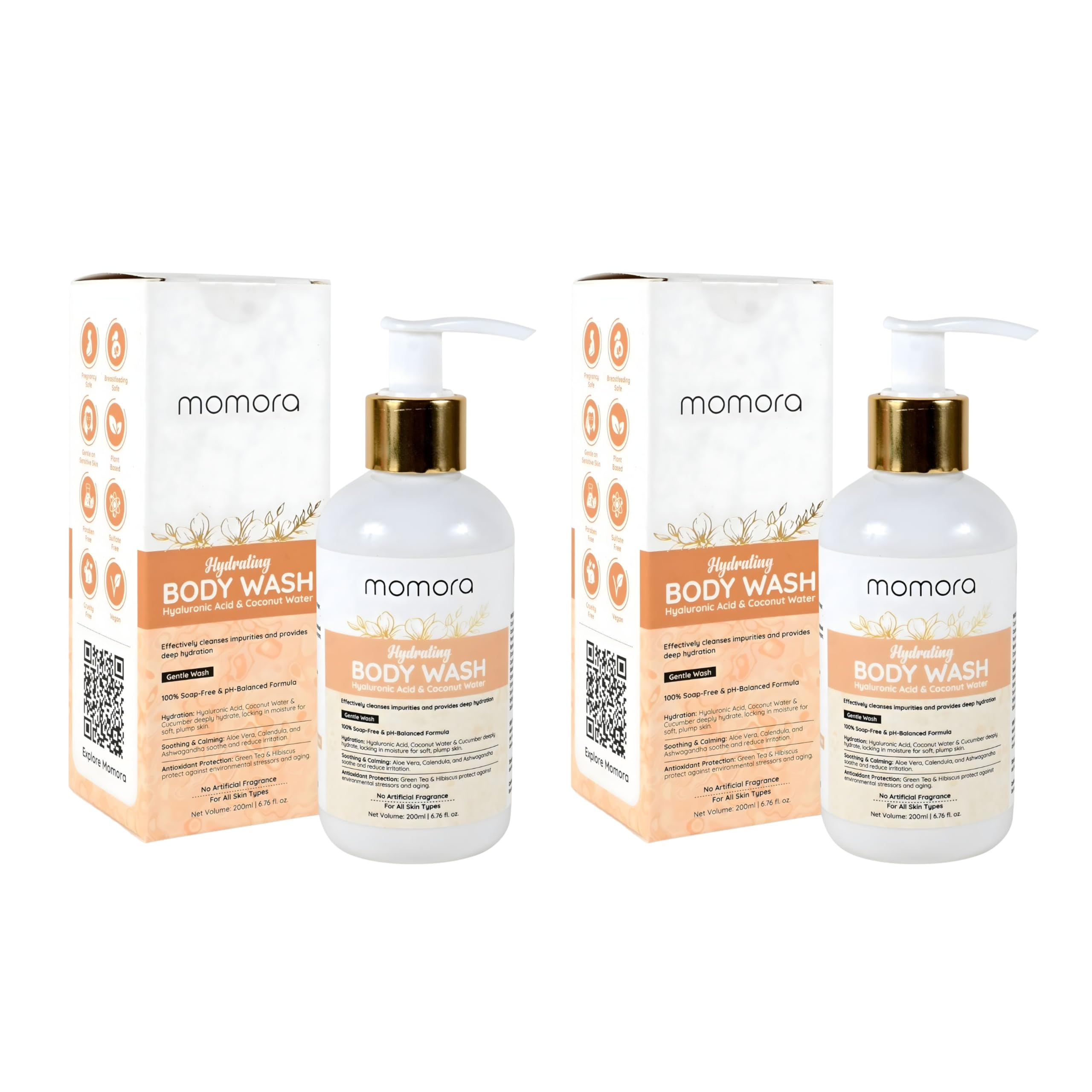 Hydrating Body Wash | Soap-Free, pH Balanced | Hyaluronic Acid & Coconut Water | No Synthetic Fragrance | Gentle on Sensitive Skin & Pregnancy Safe | 200ml Pack of 2-image-19
